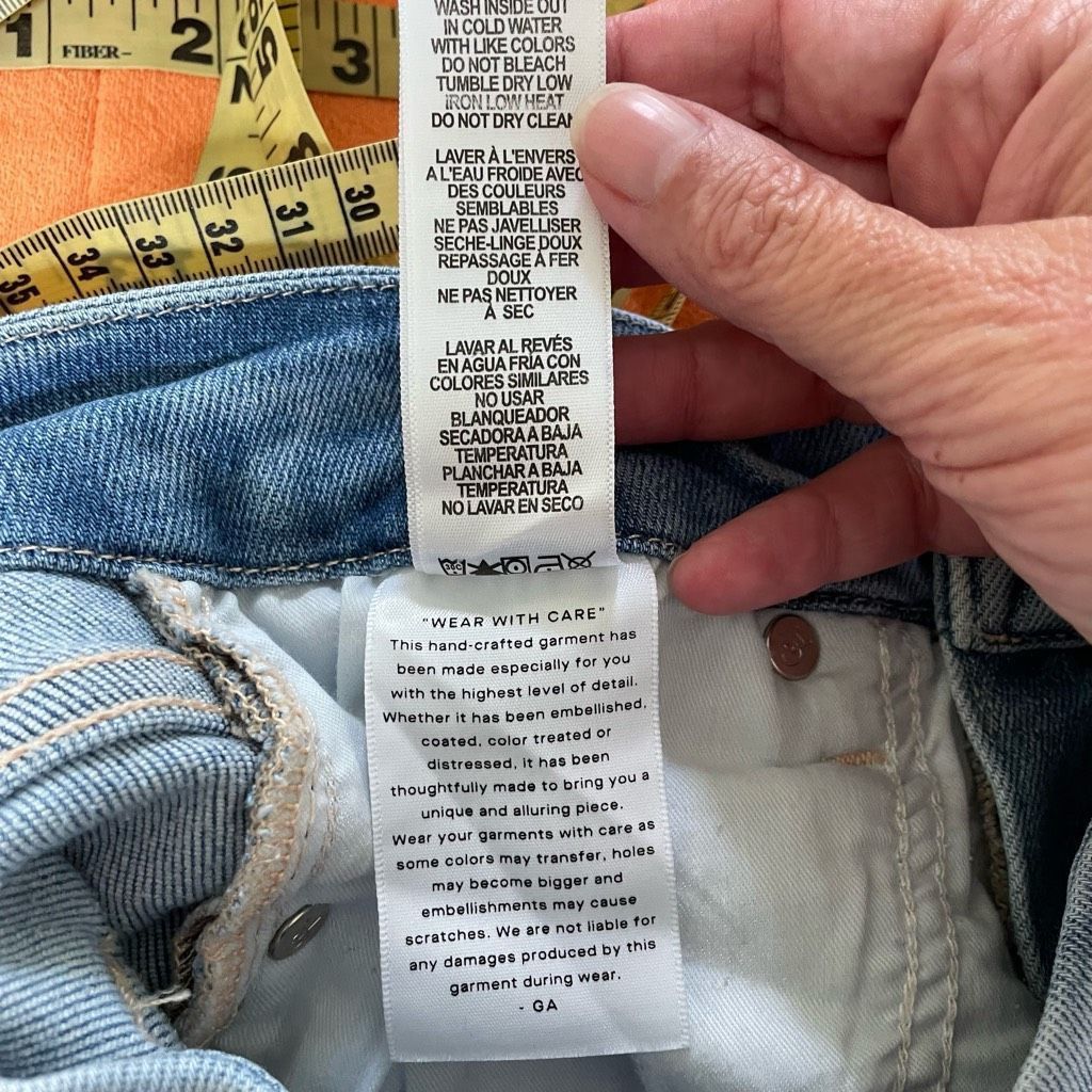 Other Good American Good Waist Distressed Jeans High Rise Blue675 Size 28" / US 6 / IT 42 - 9 Thumbnail