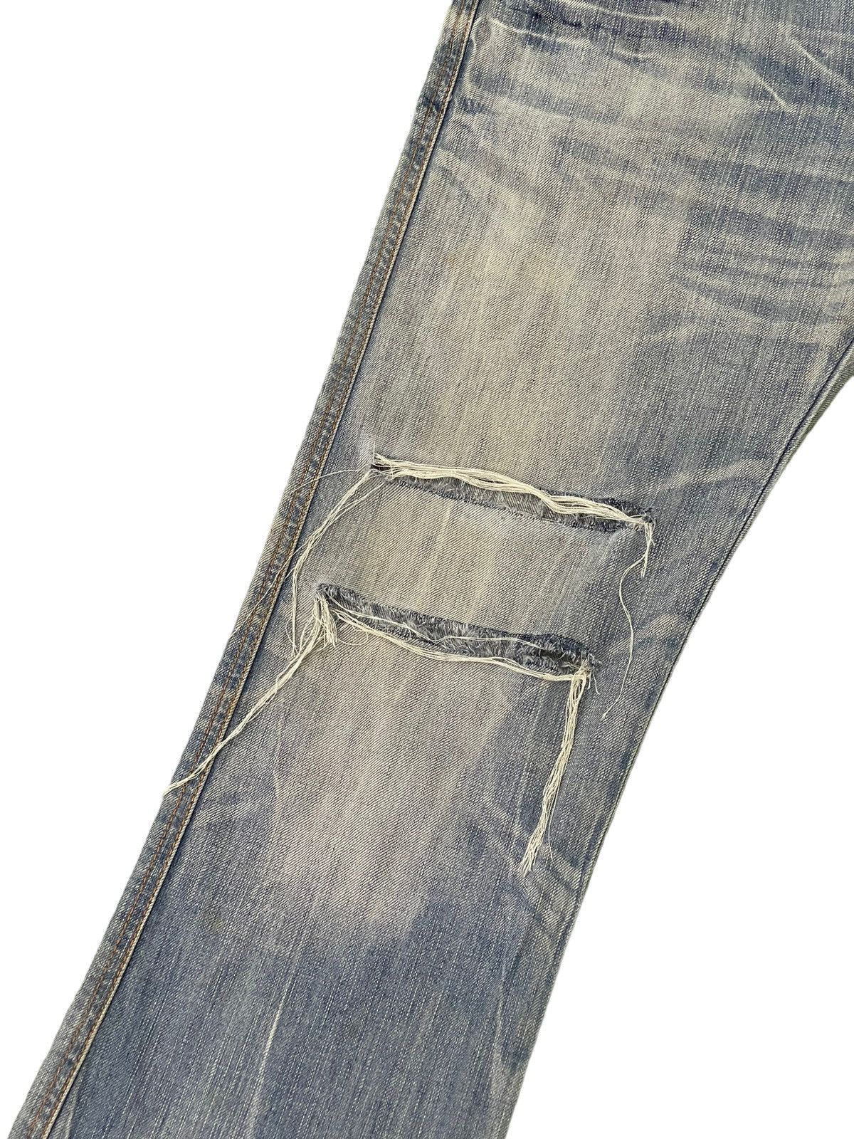 Japanese Brand Flare Jeans Edwin Japan Distress Faded Boot Cut 7🟦5 Size US 35 - 6 Thumbnail