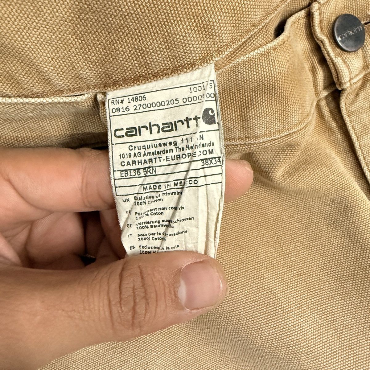 Carhartt Vintage Carhartt EB 136 BRN Double Knee Denim Size US 38 / EU 54 - 4 Thumbnail