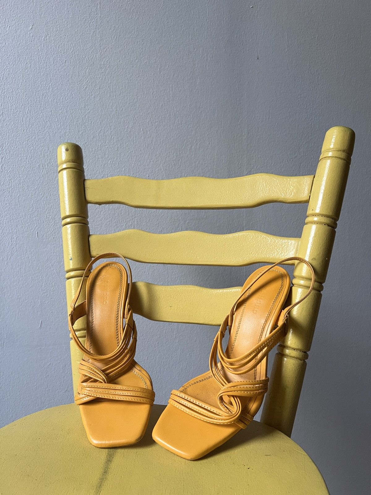 Sandro Sandro Paris Faye Yellow Open Heels Size US 8 / IT 38 - 8 Thumbnail