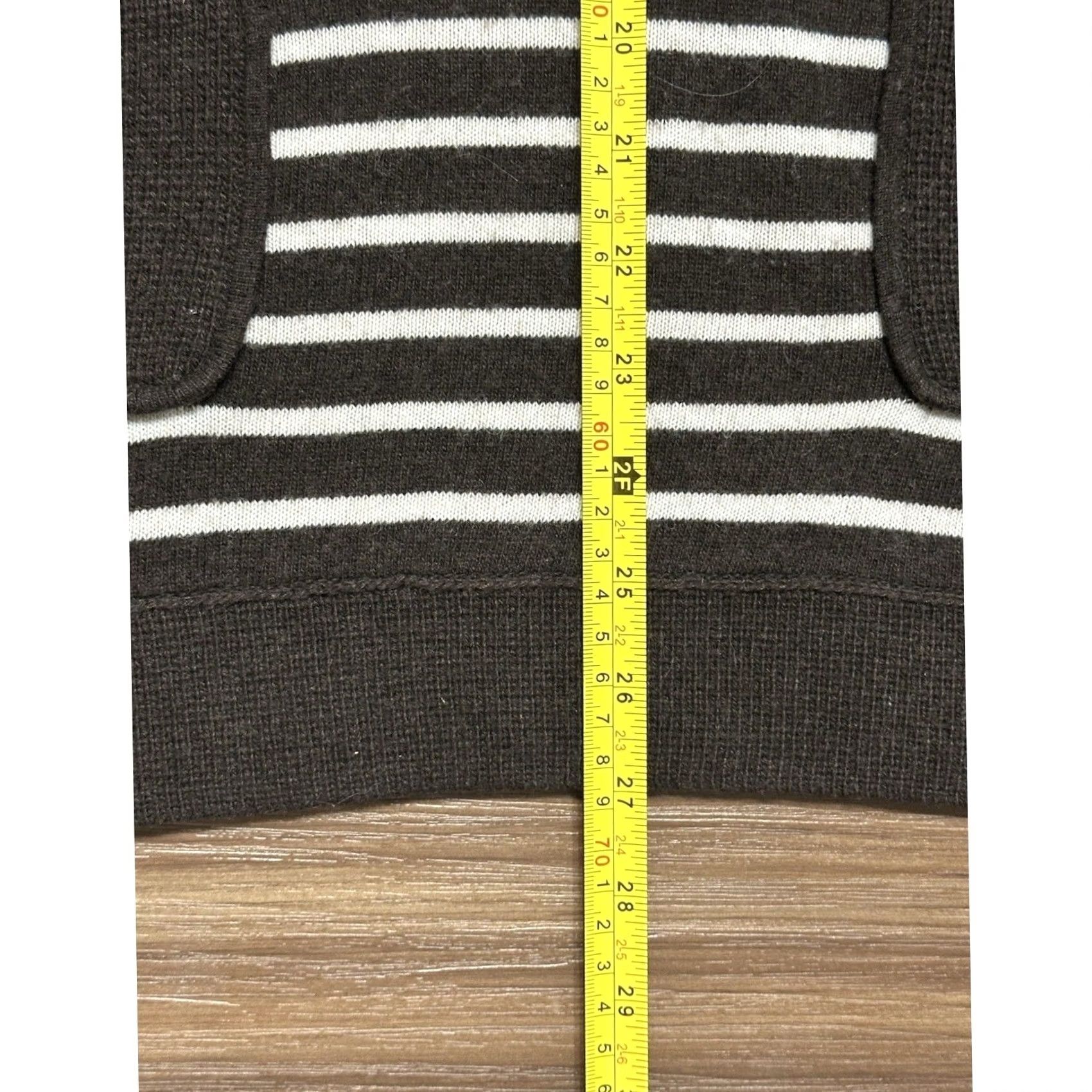 Tory Burch Tory Burch Striped Tunic Sweater Wool Cashmere Blend Brown XS Women Size XS / US 0-2 / IT 36-38 - 7 Thumbnail