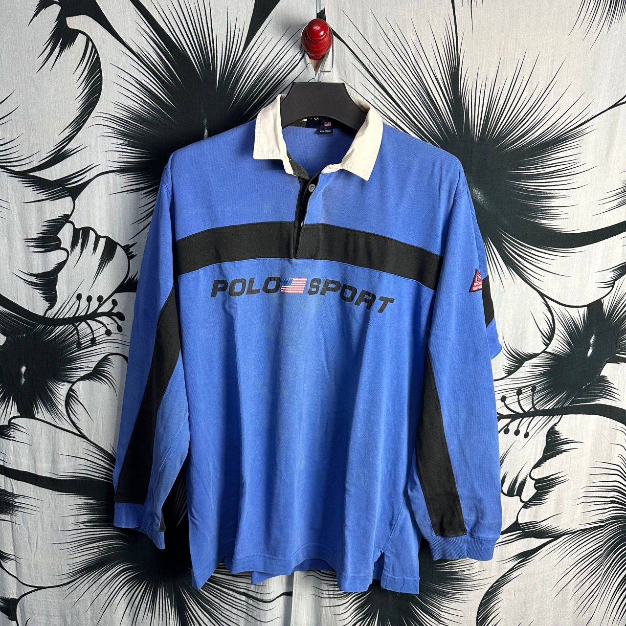 ウェア POLO SPORT rugger shirt 1992 Polo Ralph Lauren Winter Stadium 1992 Rugby Shirt size M Original
