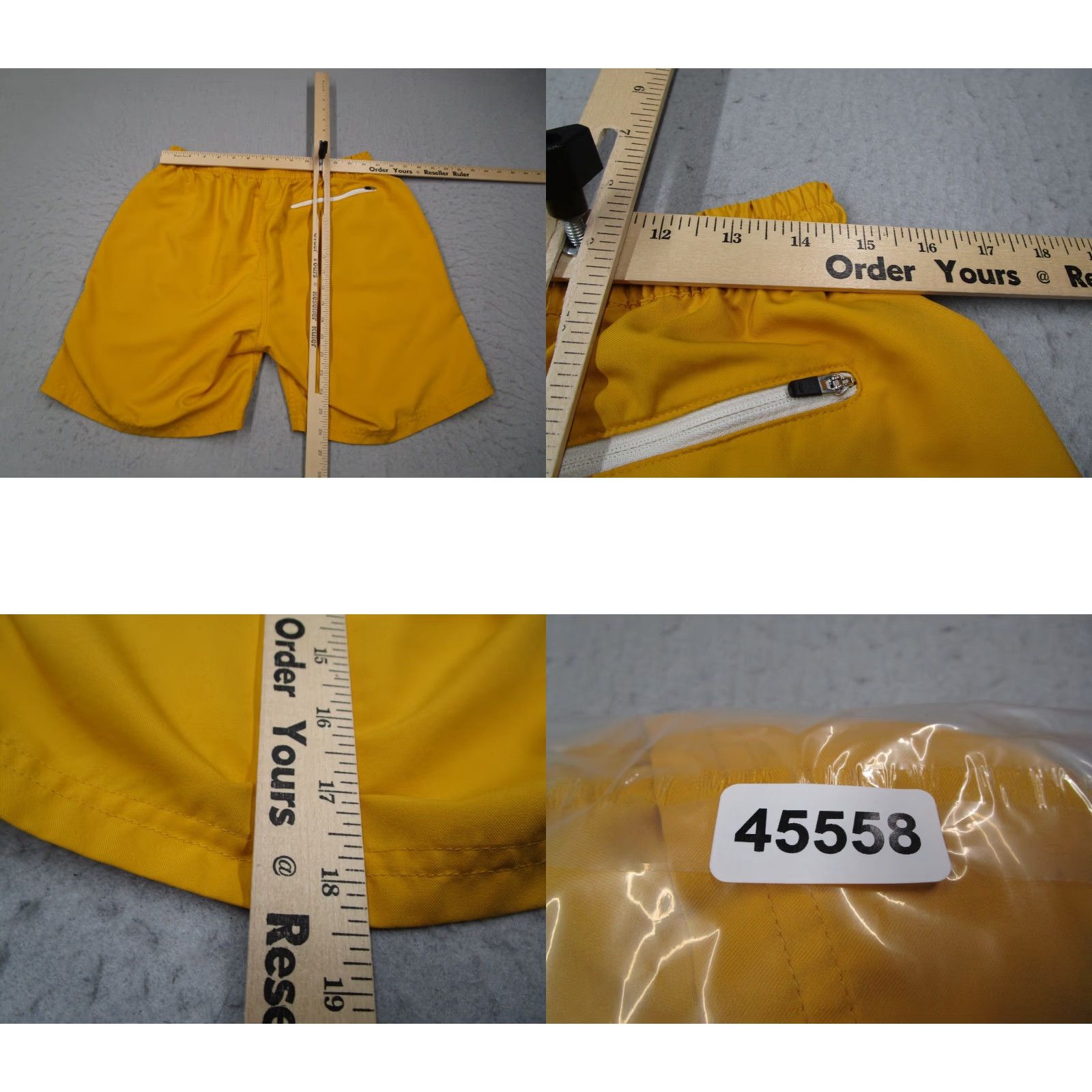 Outerknown Outerknown Mens Yellow 7" Hybrid Shorts - Drawstring Cargo Pocket Chino Lightweight Polyester Beach Outdoor Summer Active Mens L Size US 33 - 8 Thumbnail