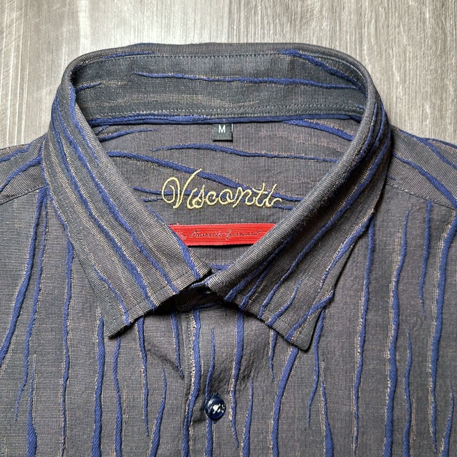 Luchiano Visconti Visconti Textured Long Sleeve Button Down - Medium Size US M / EU 48-50 / 2 - 5 Thumbnail