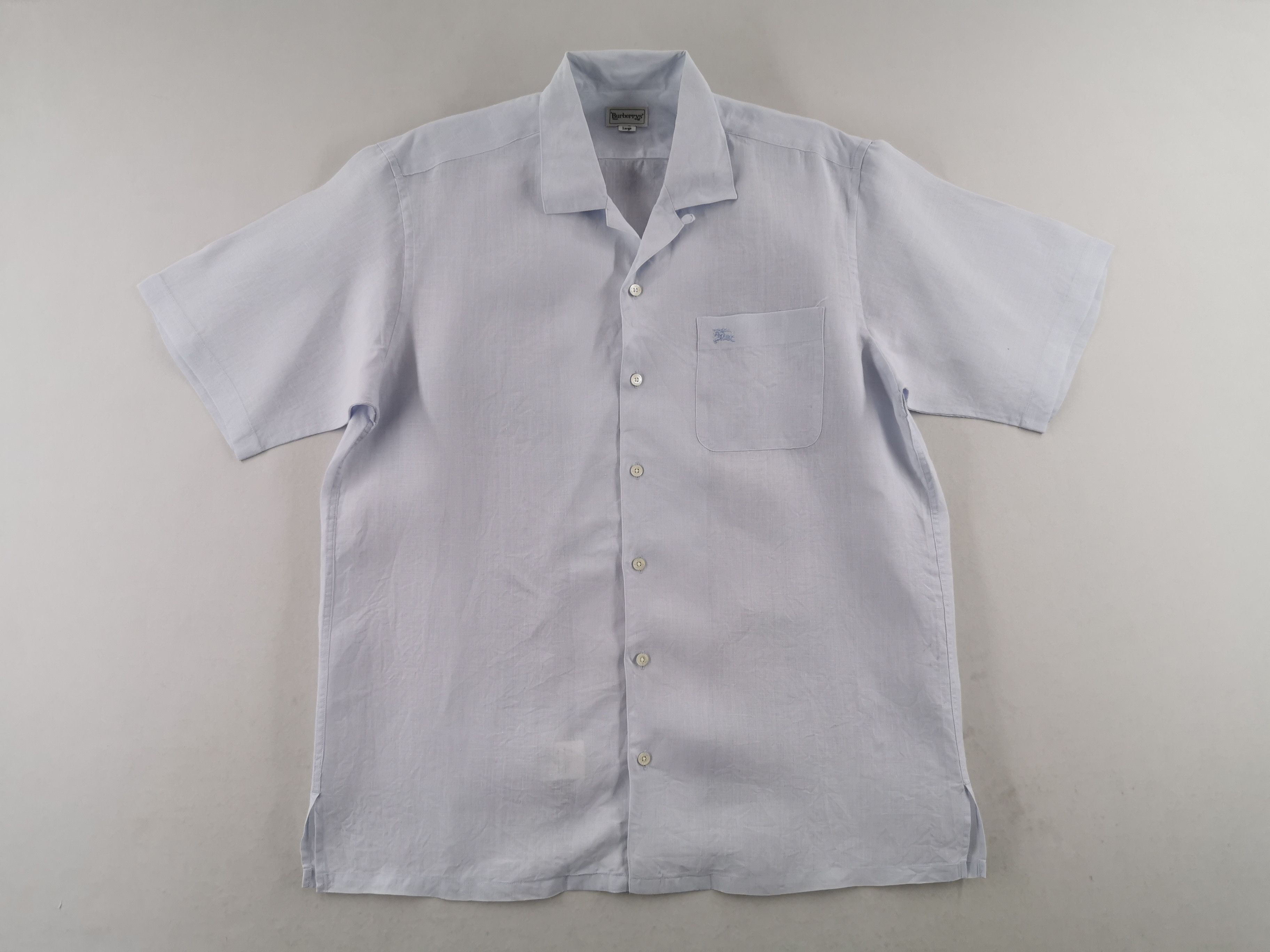 Burberry Vintage Burberry's Linen Button Down Shirt Size M Size US M / EU 48-50 / 2 - 3 Thumbnail