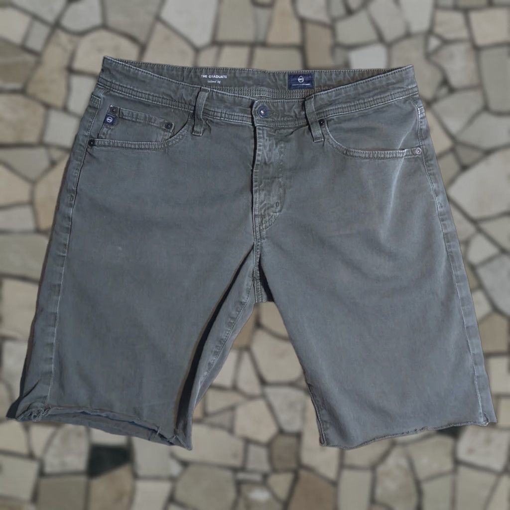 Toffs AG Adriano Goldschmied Men Shorts The Graduate Tailored Cut Offs Green Size US 34 / EU 50 - 1 Thumbnail