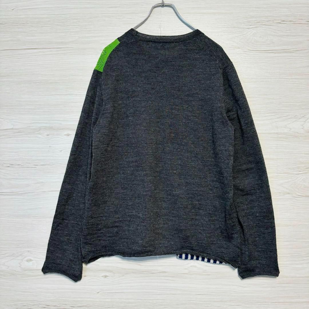 Comme des Garcons × Comme des Garcons SHIRT Patchwork Stitch Reconstructed Knit Sweater Size US M / EU 48-50 / 2 - 2 Thumbnail