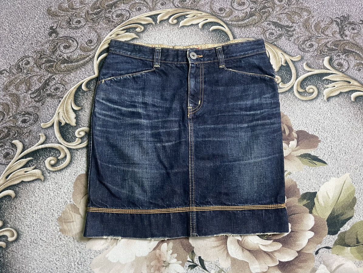 Vintage Blue jeans mini skirt streetwear