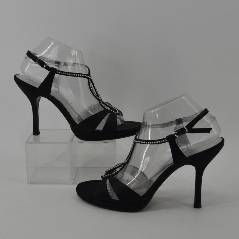 Other The Touch of Nina Sz 10 Black Satin Mother of the Bride Size US 10 / IT 40 - 6 Thumbnail