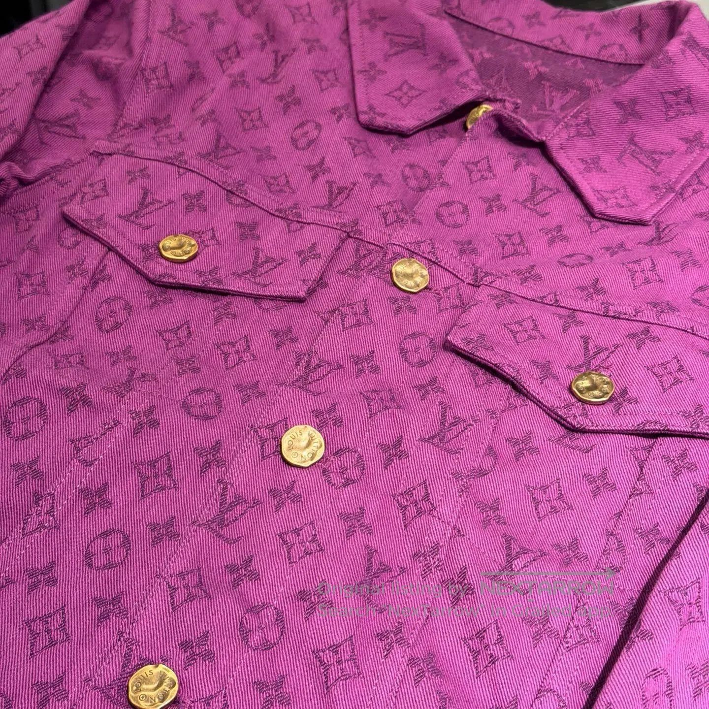 Louis Vuitton Louis Vuitton Purple Logo Denim Jacket. Size US S / EU 44-46 / 1 - 3 Thumbnail