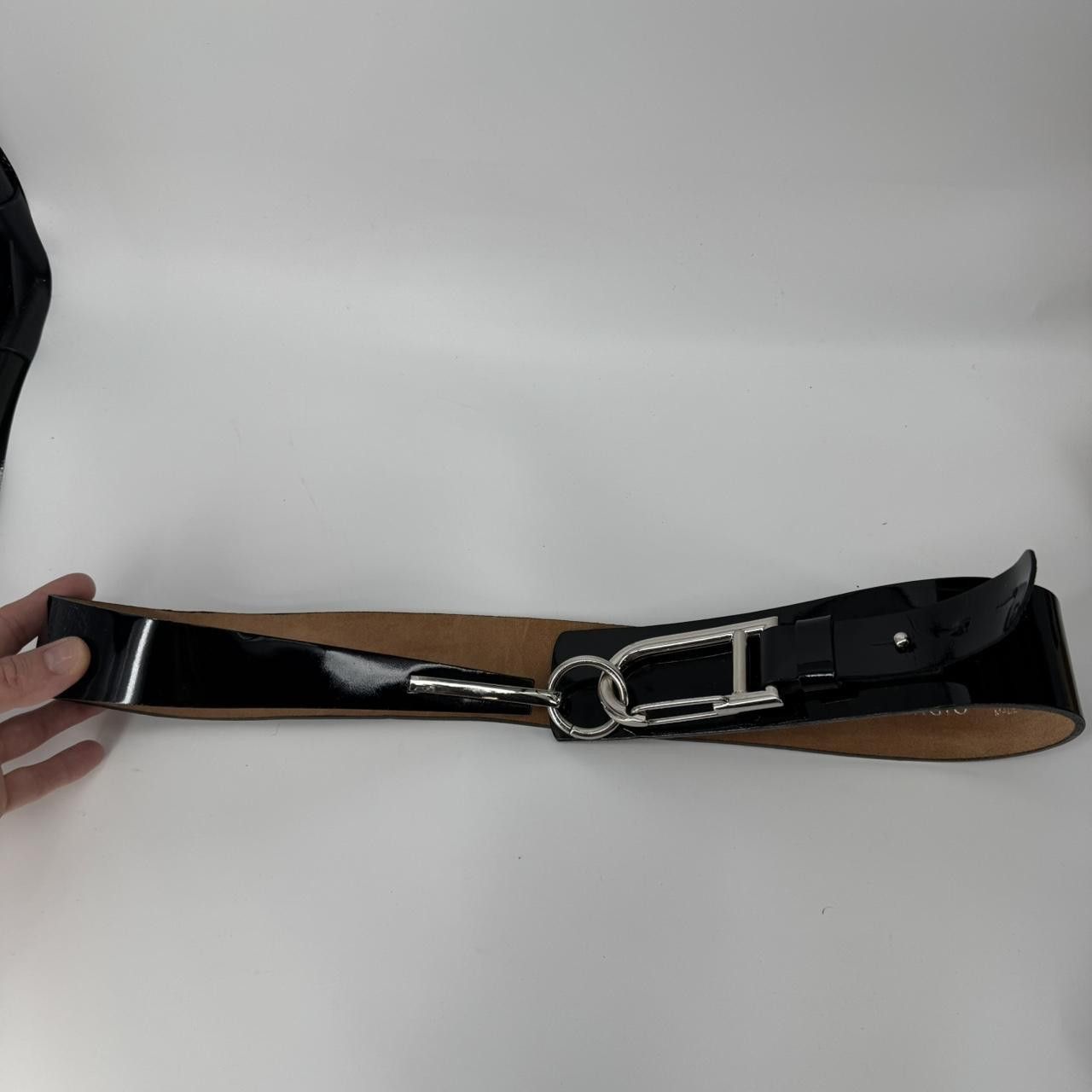 Other Giovagio Black Patent Leather Belt Size ONE SIZE - 1 Thumbnail