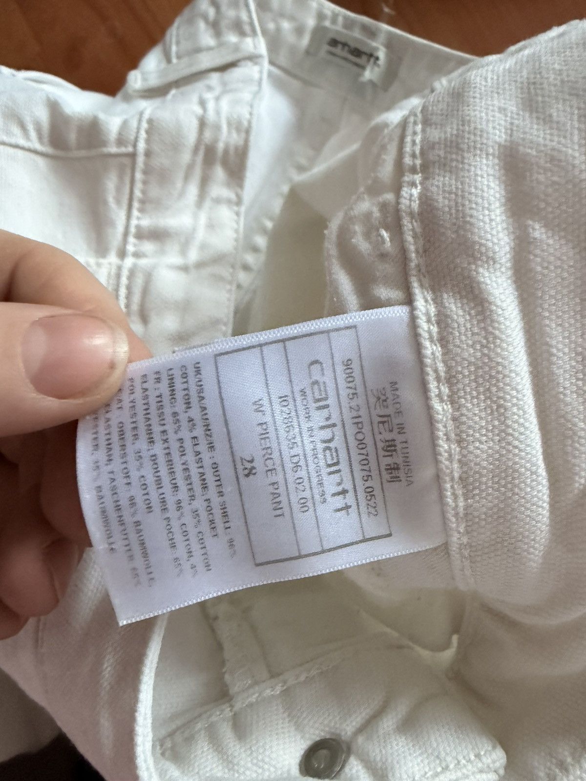 Carhartt Carhartt WIP White Pants Workwear Fit Minimal Vintage Size 28" / US 6 / IT 42 - 2 Thumbnail