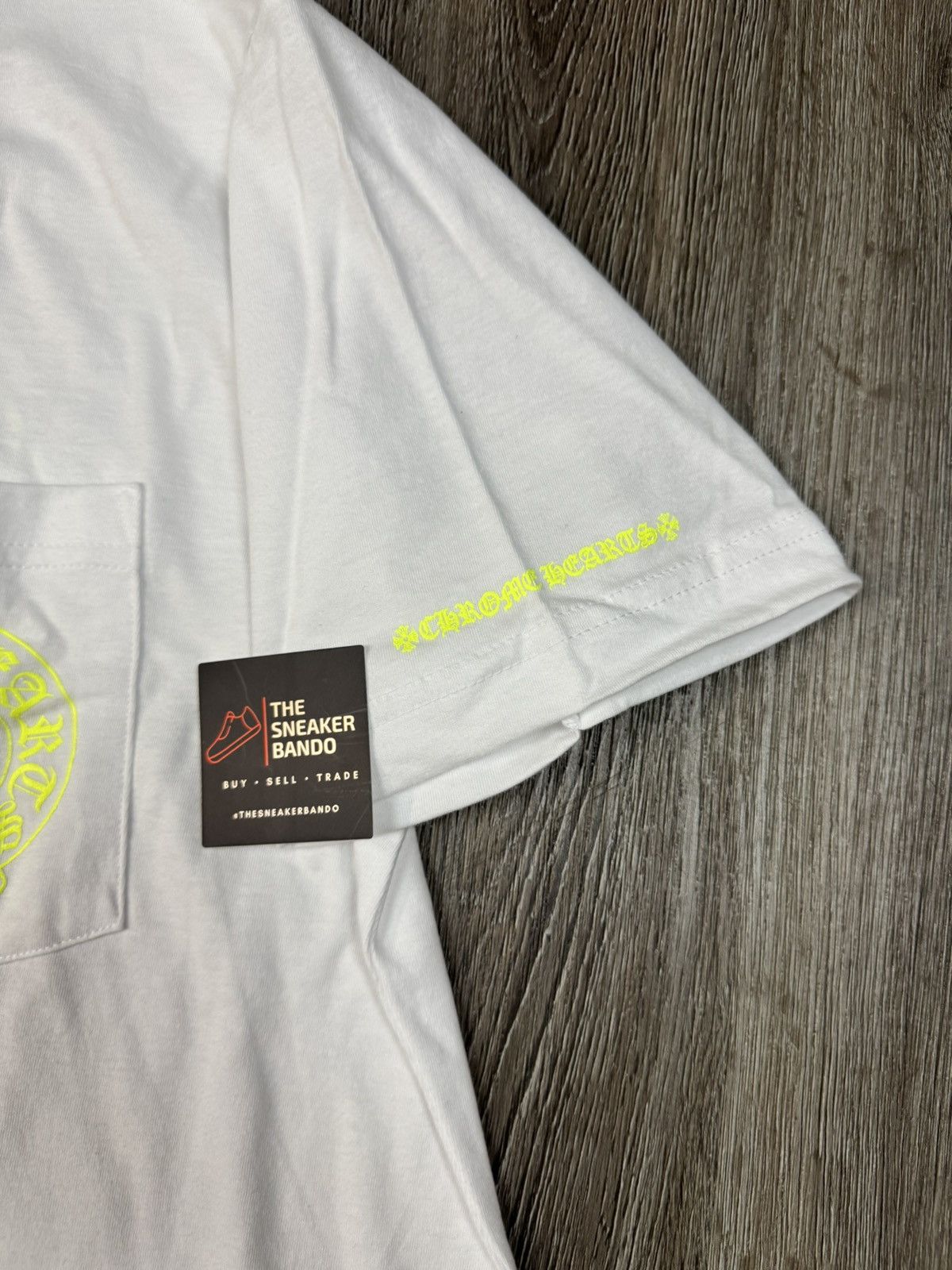 Chrome Hearts Chrome Hearts White Neon Horseshoe Pocket Tee Shirt Large Size US L / EU 52-54 / 3 - 7 Thumbnail
