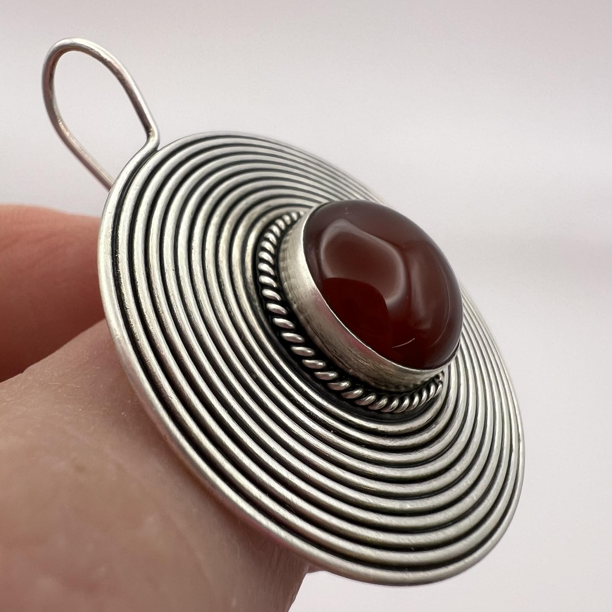Sterling Silver Vintage Sterling Silver 925 Stud Earrings Cornelian Stone Size ONE SIZE - 7 Thumbnail