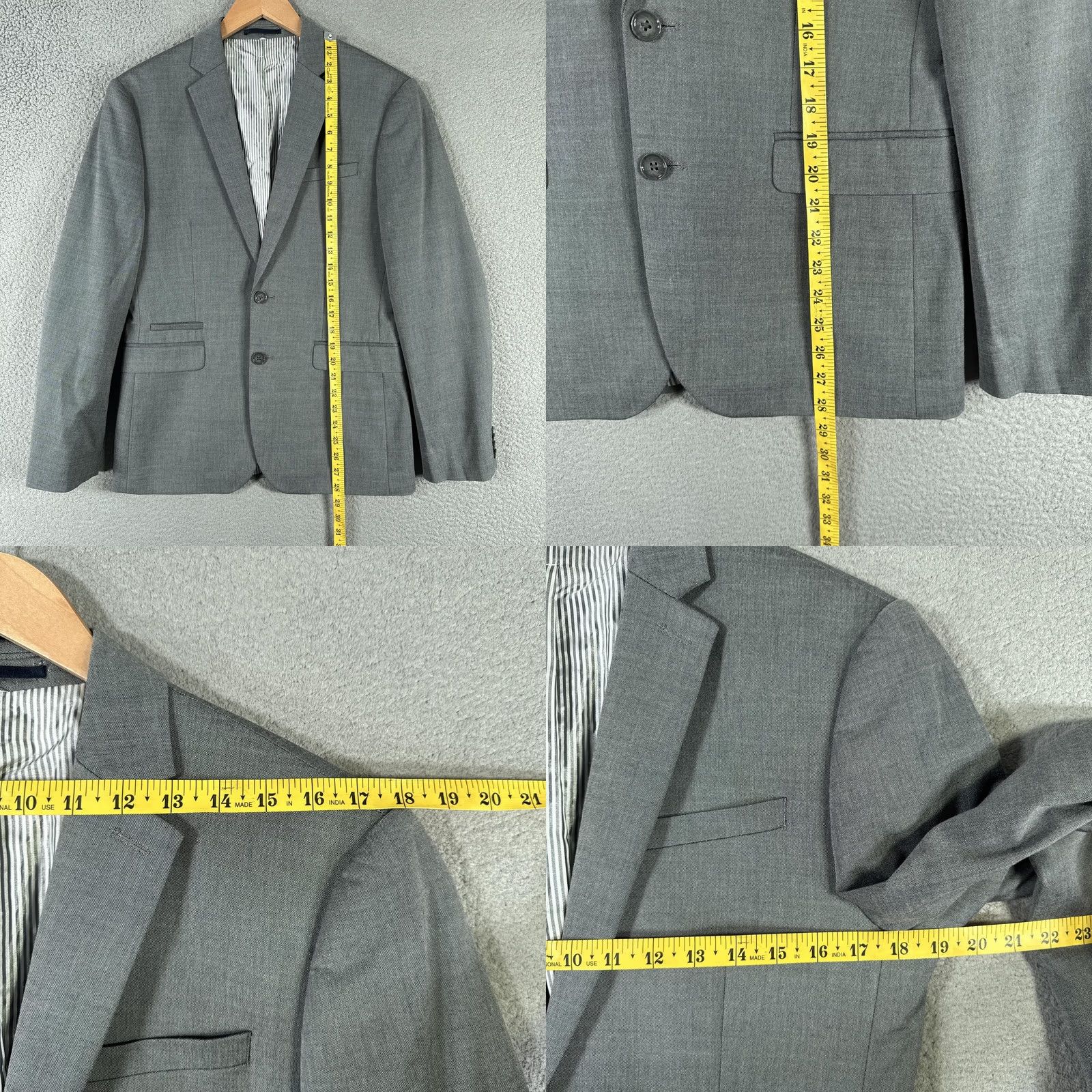 J.Crew J.Crew Loro Piana Ludlow Blazer Mens 42 Slim Wool Sport Coat Gray Size 42R - 9 Thumbnail
