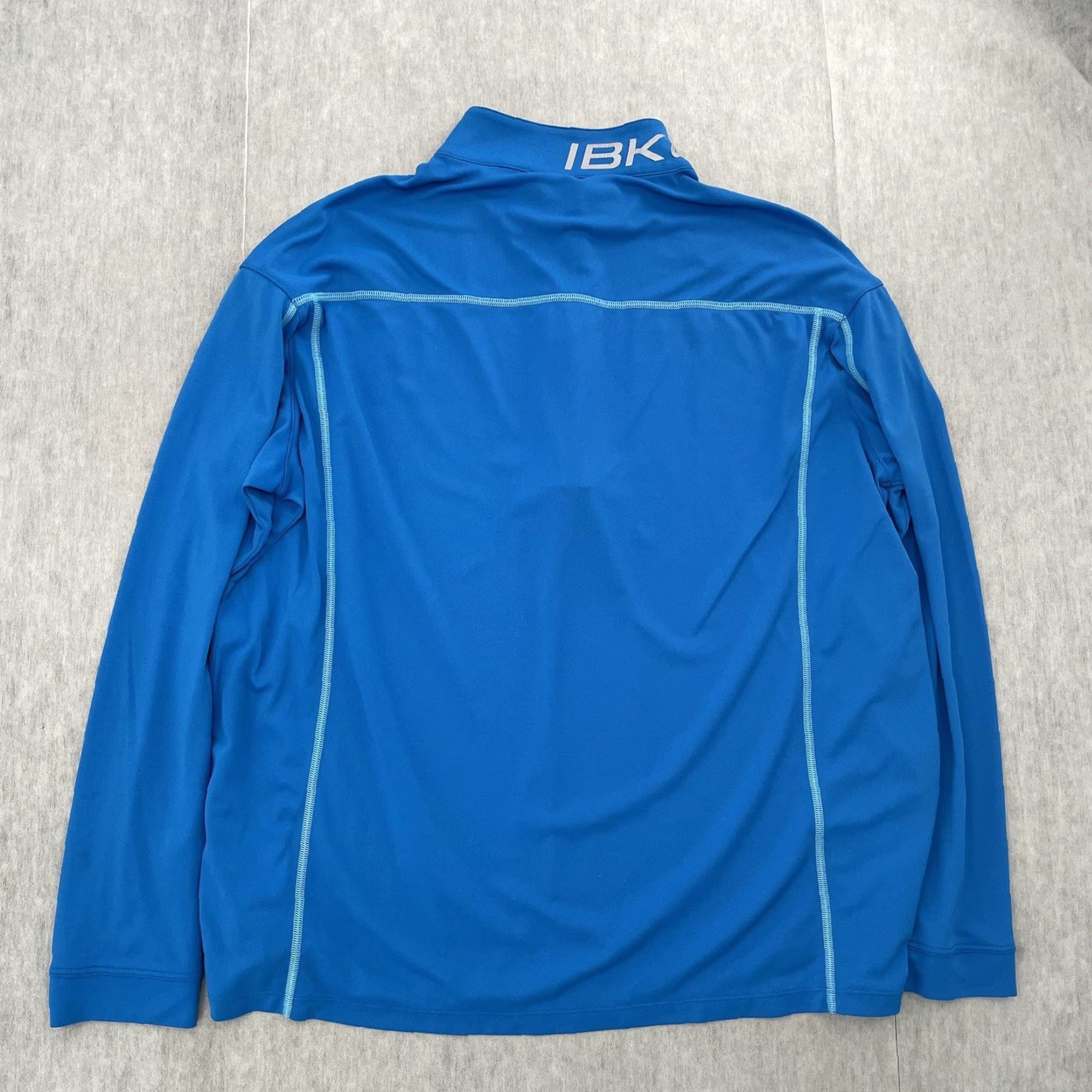 Vintage VINTAGE IBKUL Men's Sweatshirt Adult Large Blue 1/4 Zip Golf Pullover Performance Long Sleeve Size US L / EU 52-54 / 3 - 2 Thumbnail