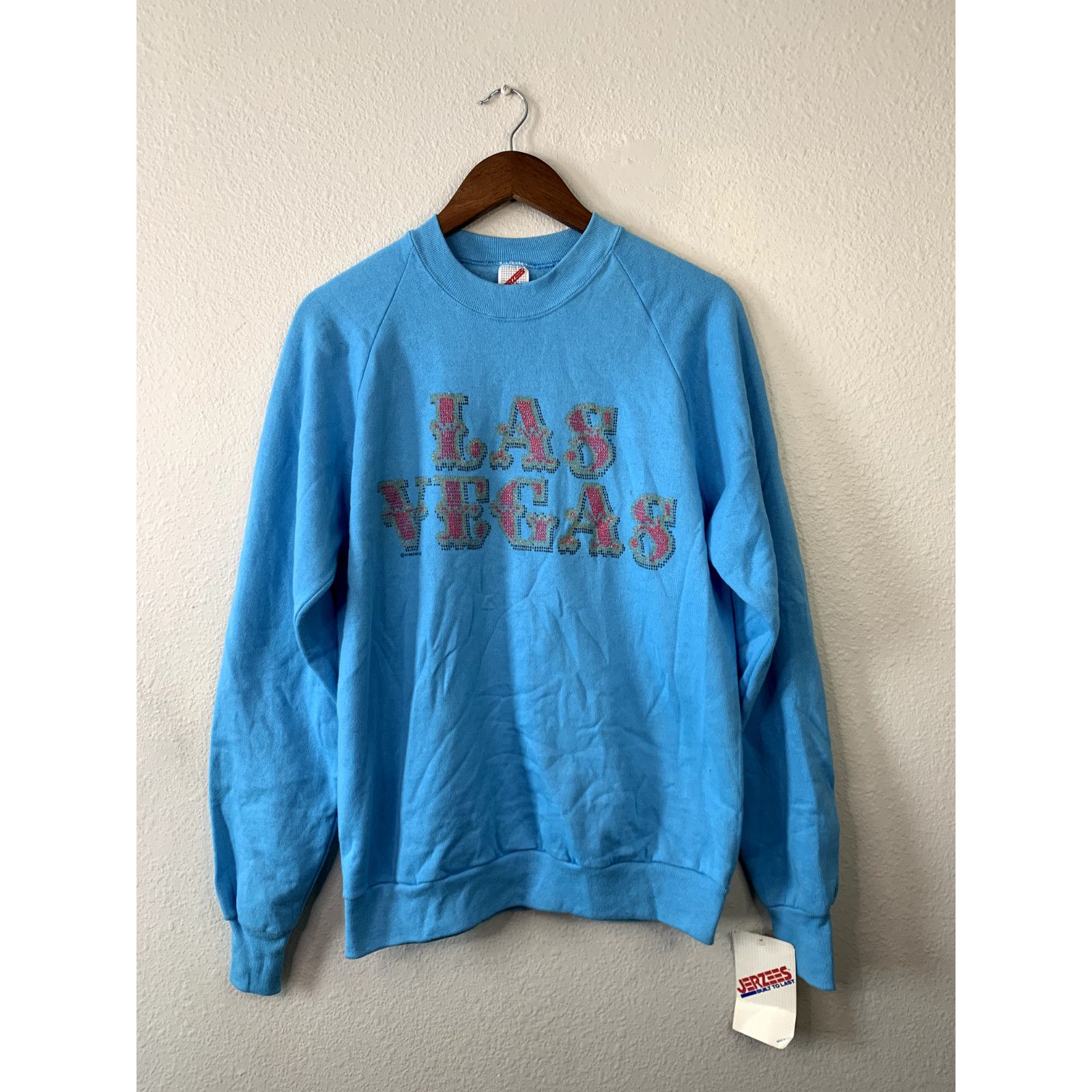 Jerzees Vintage Las Vegas Sweatshirt Crewneck LV Blue VTG NWT 90s L Size US L / EU 52-54 / 3 - 1 Thumbnail