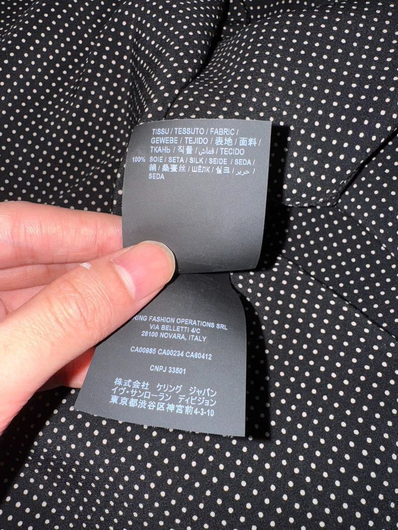 Saint Laurent Paris Saint Laurent Paris Saint Laurent Polka Dot Silk Shirt Siz Size US M / EU 48-50 / 2 - 7 Thumbnail