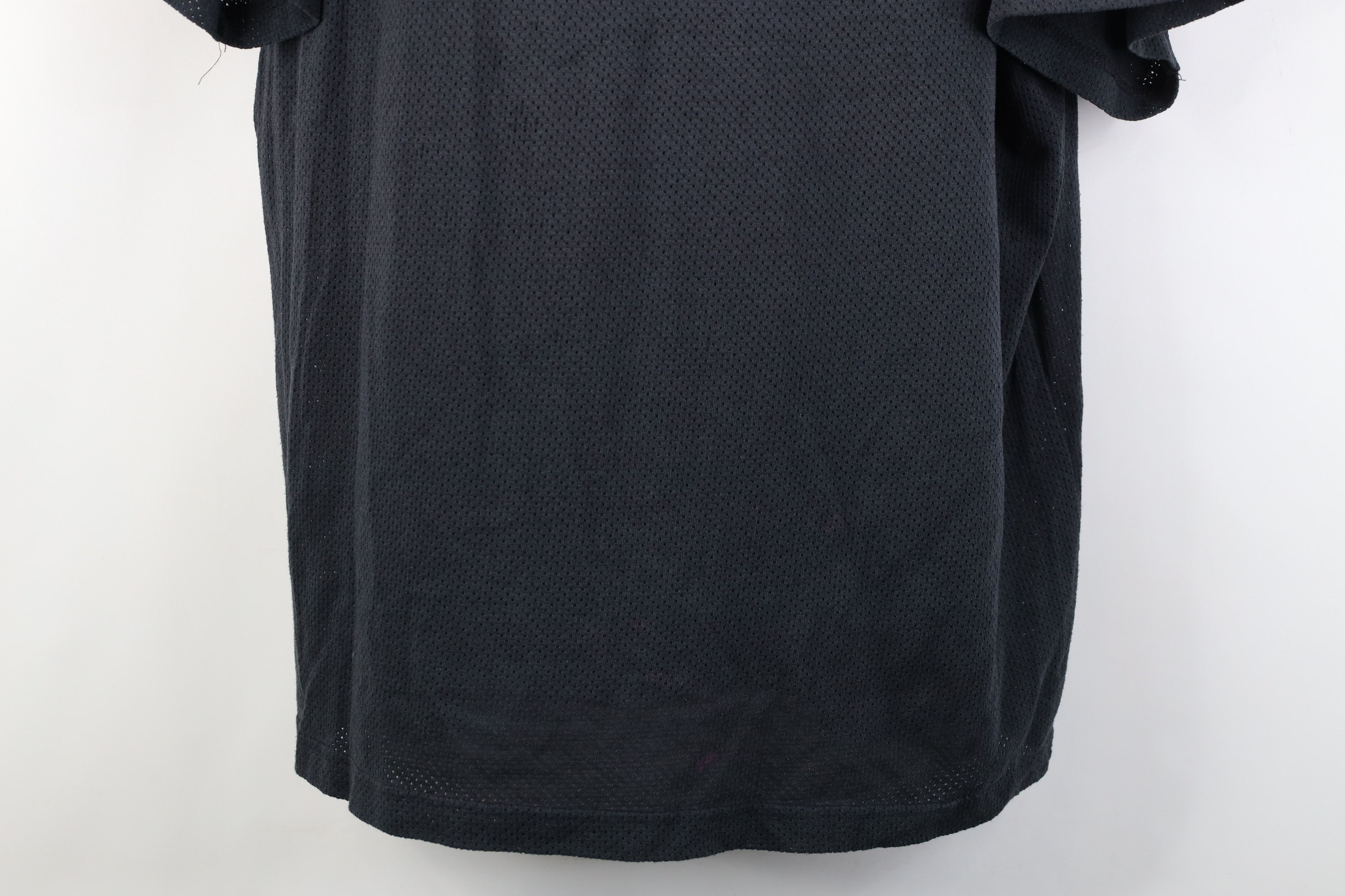 Russell Athletic Vintage 90s Russell Athletic Mesh Henley T-Shirt Black USA Size US XXL / EU 58 / 5 - 3 Thumbnail