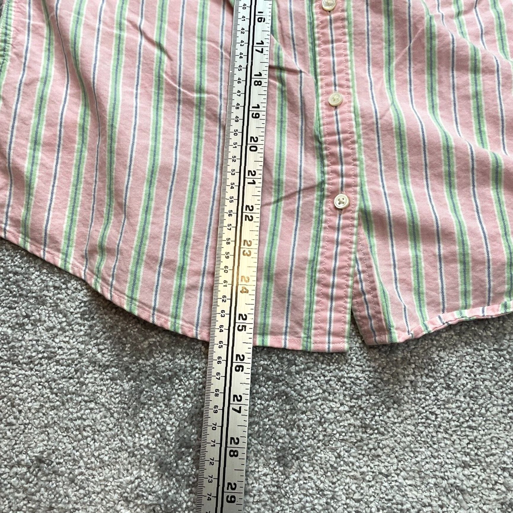 Lands' End Lands' End Shirt Adult 10 Pink Striped Collared Long Sleeve Button-Up Size L / US 10 / IT 46 - 6 Thumbnail