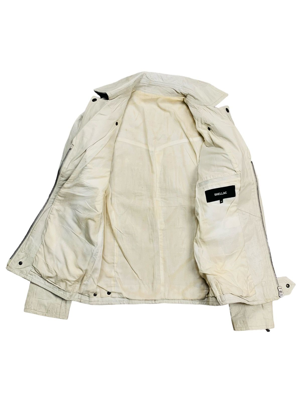 Isamu Katayama Backlash 2000s Shellac - Riri Multizipper Riders Jacket Size US M / EU 48-50 / 2 - 2 Thumbnail