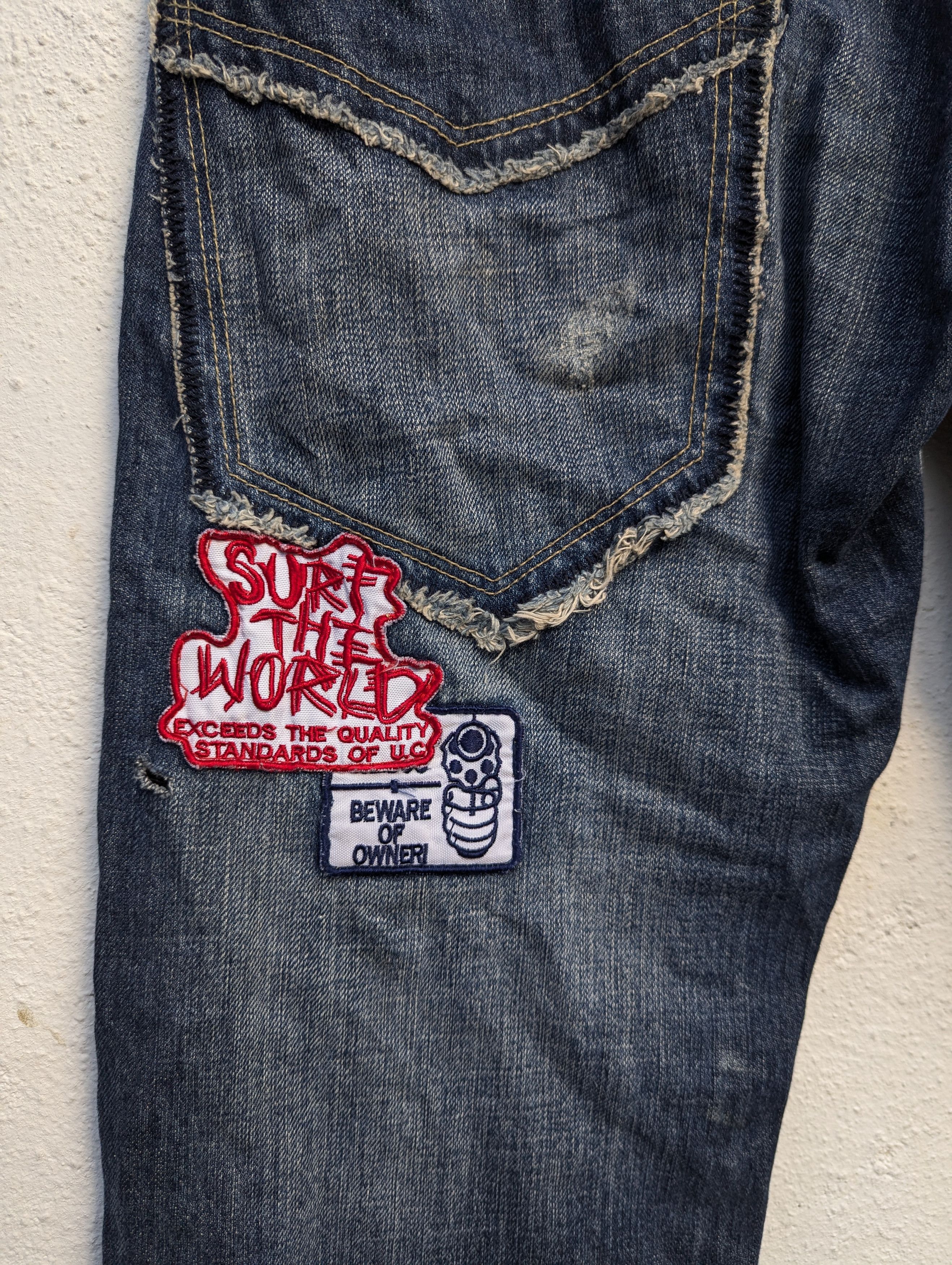 Urban Classics URBAN CRAFT PATCHES DENIM PANTS Size US 32 / EU 48 - 6 Thumbnail