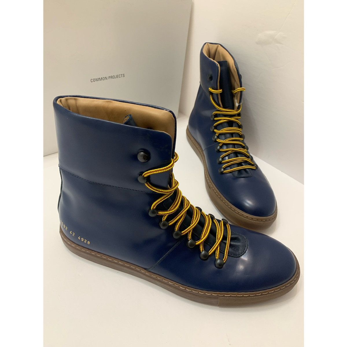 Common Projects COMMON PROJECTS NAVY TREKKING HIKING BOOTS Size US 9 / EU 42 - 10 Thumbnail