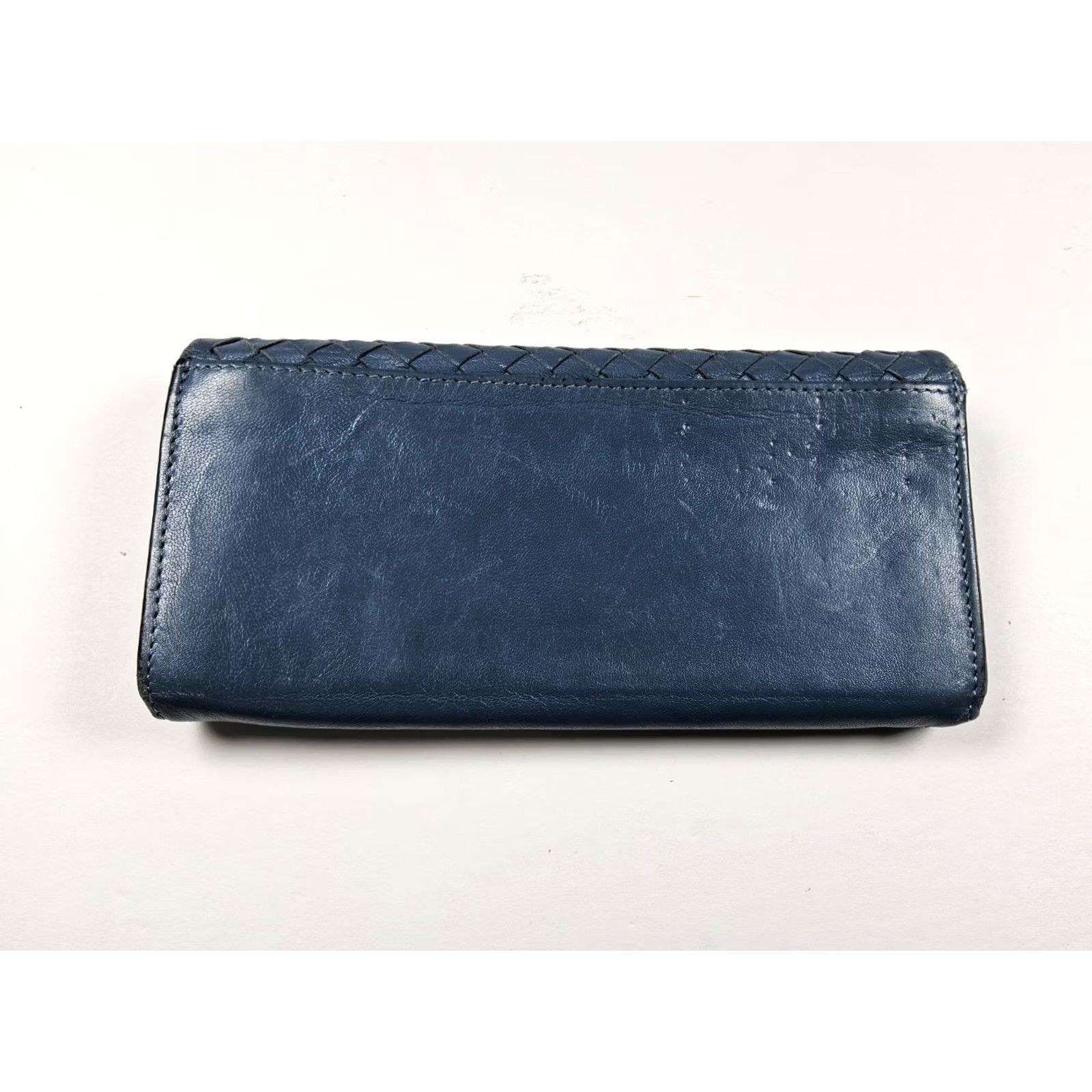 Vintage MIC Wallet Women Blue Leather Full Size Leather Wallet Snap RF 7.5x4 Size ONE SIZE - 2 Thumbnail