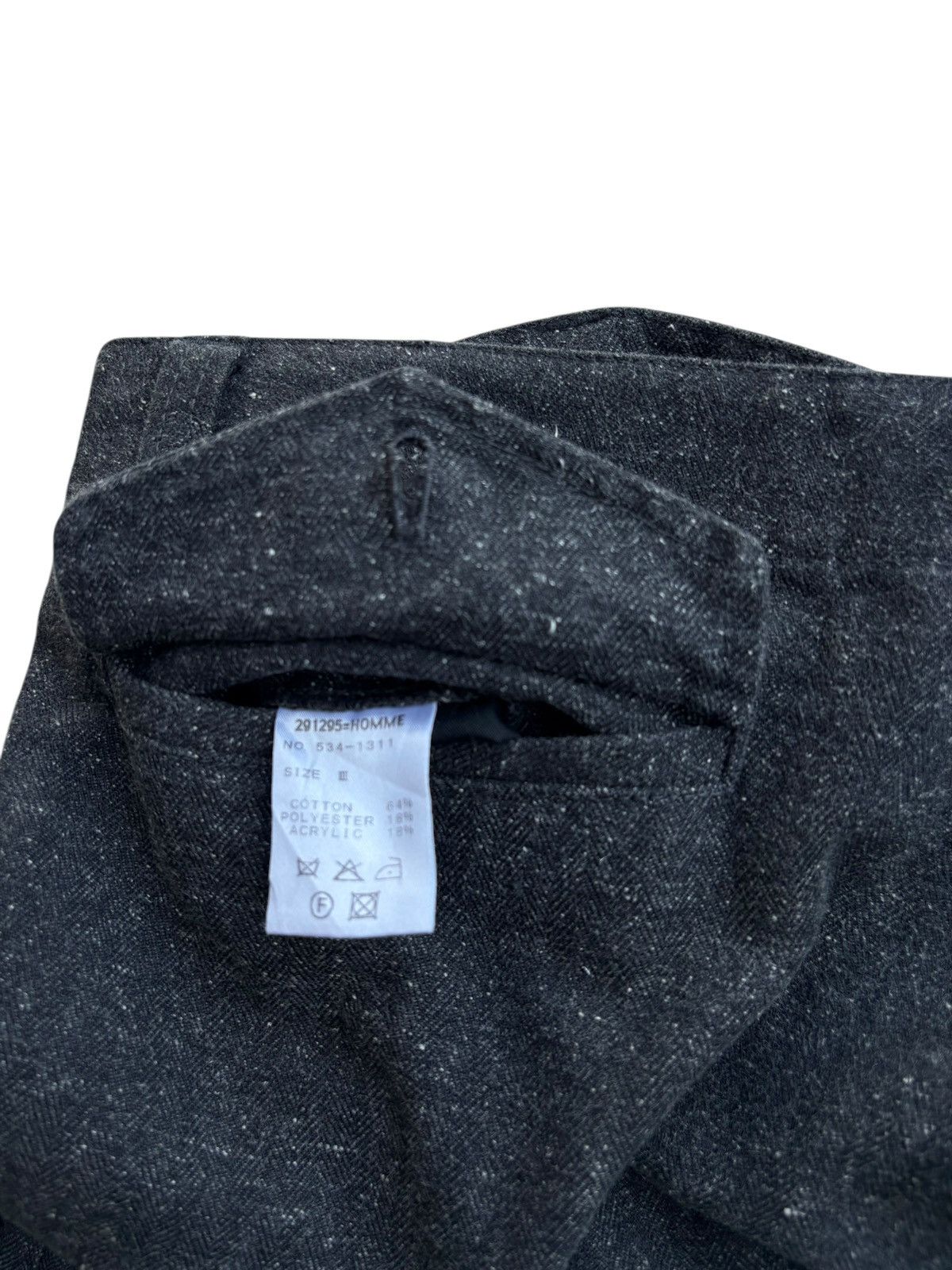 Japanese Brand 291295 Homme Japan Dark Grey Streetwear Cargo Pants Size US 33 - 9 Thumbnail