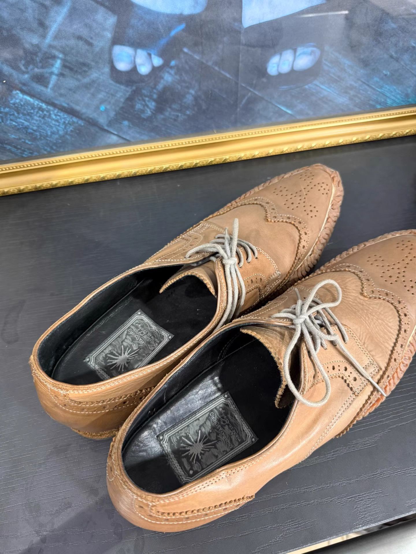 Maison MIHARA YASUHIRO Mihara Yasuhiro Engraved Guardrail Leather Shoes K20 Size US 9.5 / EU 42-43 - 8 Thumbnail