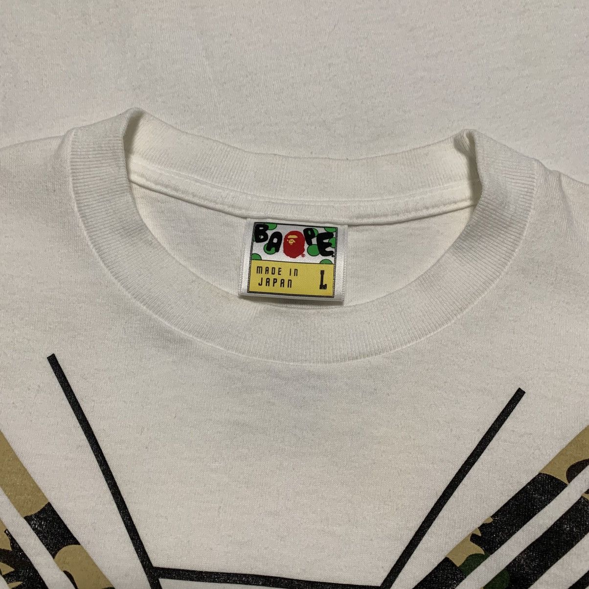 Bape Bape Large 1st Camo Tie Graphic White Tee A Bathing Ape 2009 Size US L / EU 52-54 / 3 - 5 Thumbnail