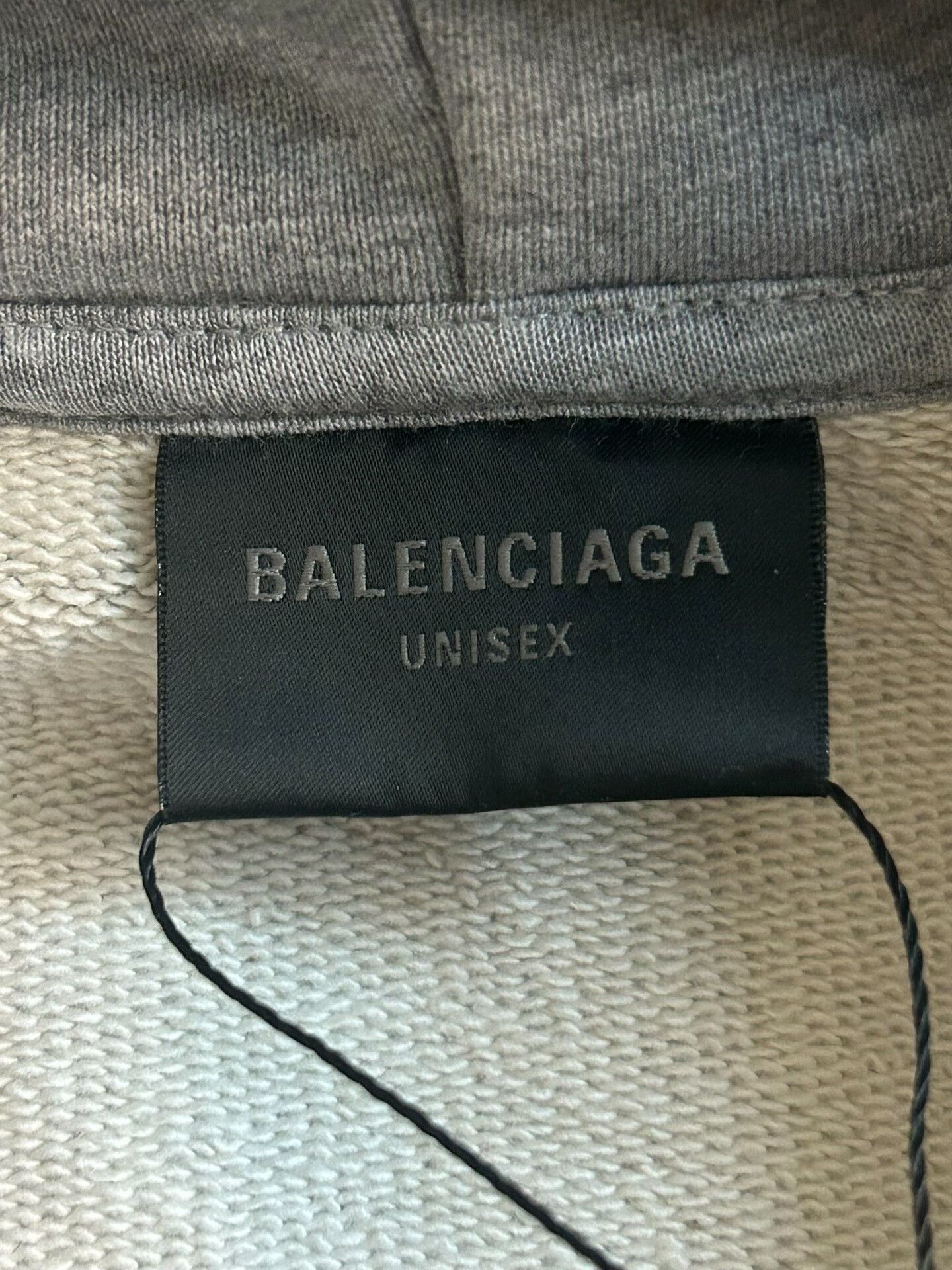 Balenciaga gray printed hooded sweatshirt with zipper Size US L / EU 52-54 / 3 - 3 Thumbnail