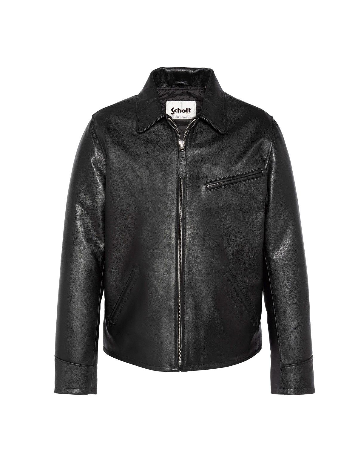 Schott 🖤 Schott NYC Black Leather Jacket Vintage Style Biker Size L Size US L / EU 52-54 / 3 - 3 Thumbnail