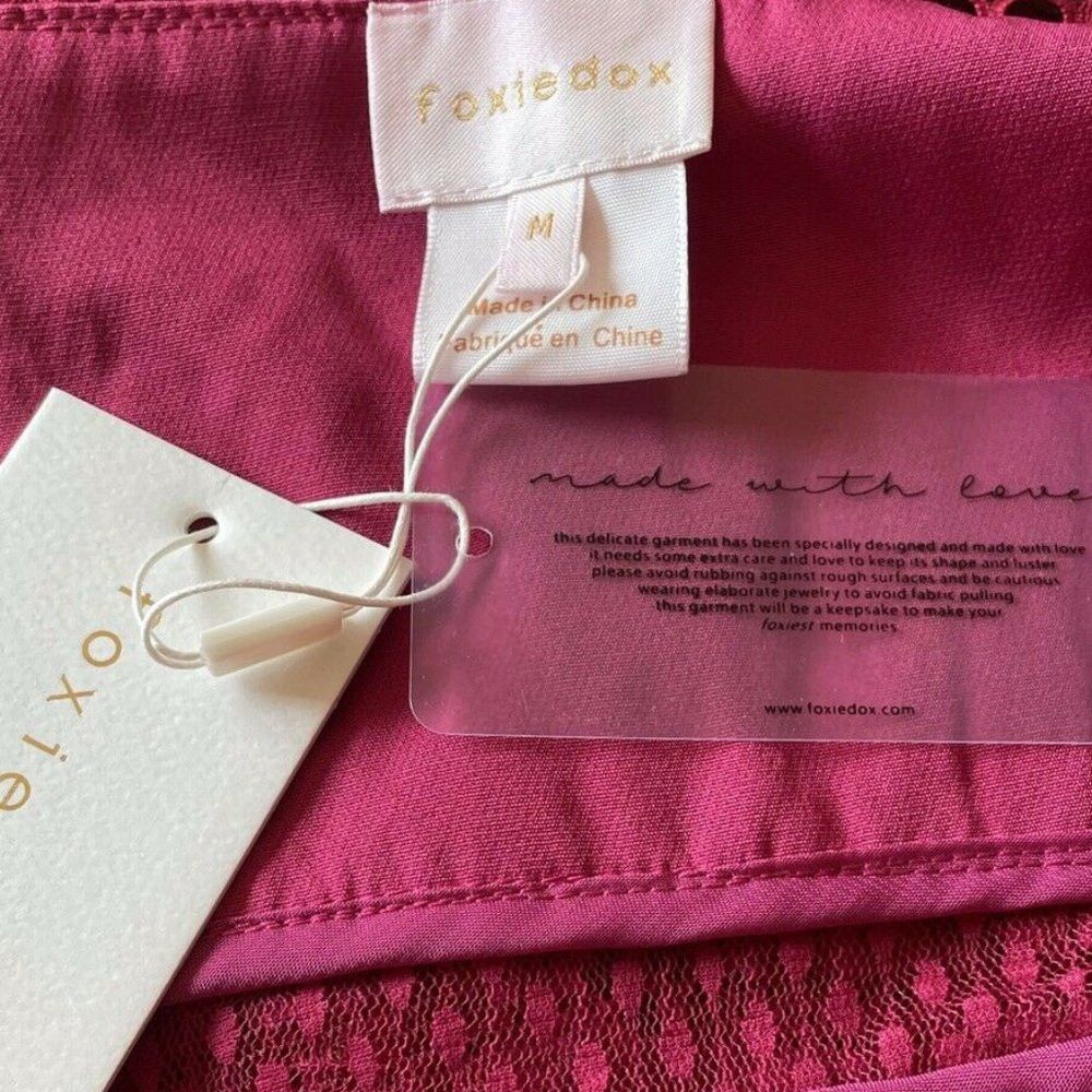 Anthropologie NWT New Anthropologie Foxiedox Gloria Lace Mini Dress In Ra Size M / US 6-8 / IT 42-44 - 8 Thumbnail
