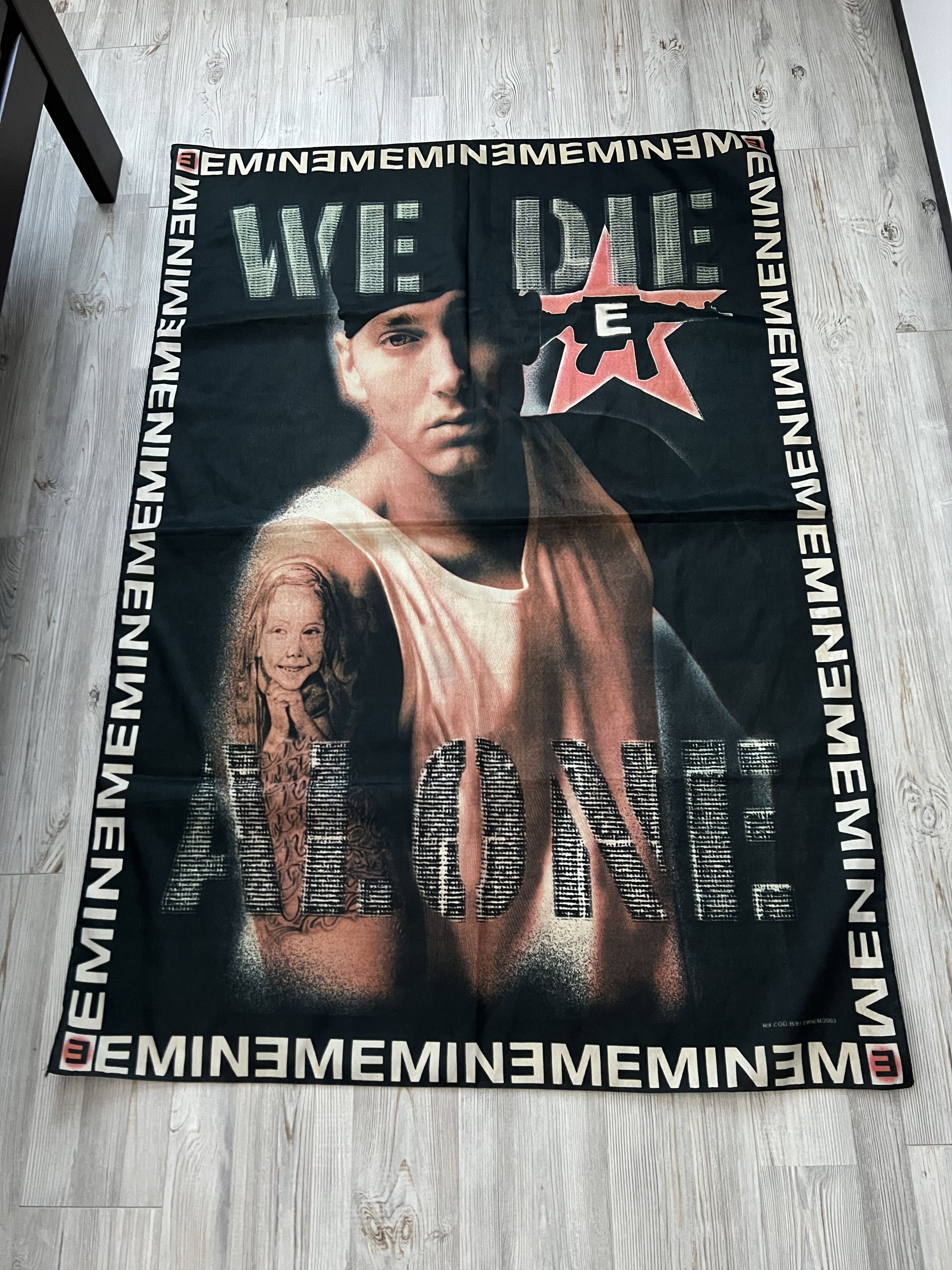 Eminem 2003 Eminem Concert Banner Poster We Die Alone Slim Shady Size ONE SIZE - 1 Thumbnail