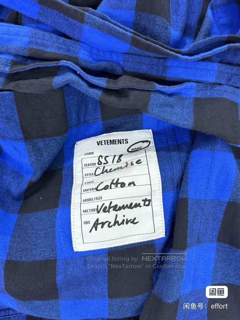Vetements Vetements Blue Shirt Size US XS / EU 42 / 0 - 3 Thumbnail