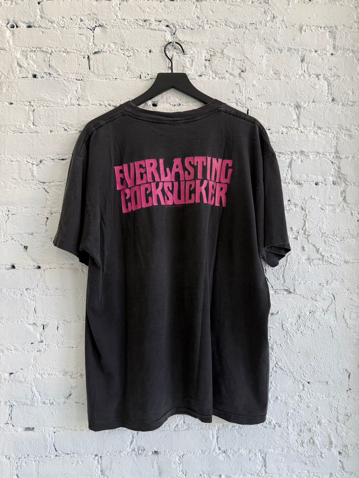 Vintage 1995 MARILYN MANSON ‘EVERLASTING COCKSUCKER’ TEE Size US XXL / EU 58 / 5 - 2 Thumbnail
