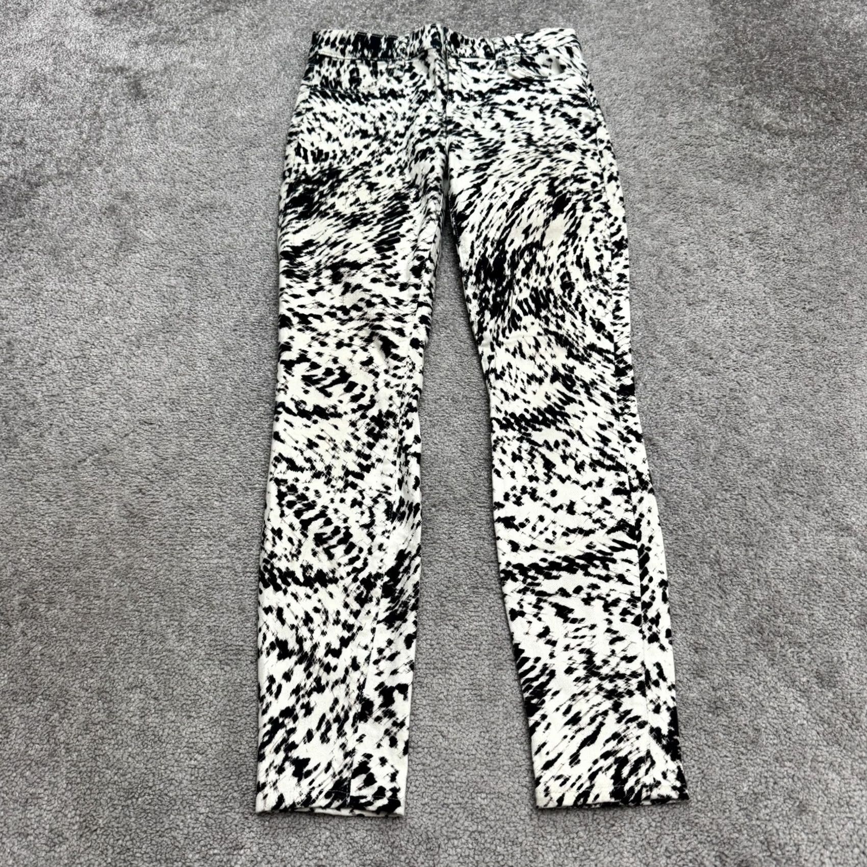 J Brand J Brand Skinny Jeans Labyrinth Print Denim Womens 26 Multicolor Stretch Regular Rise 27in Buckle Belt Loops Pockets City Grunge Outdoor Streetwear Size 26" / US 2 / IT 38 - 2 Thumbnail