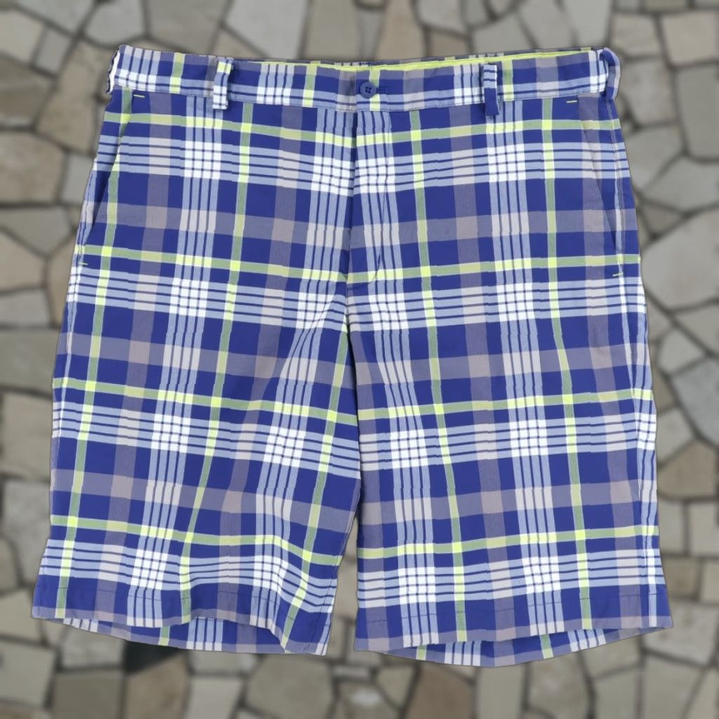 Nike Nike Stretch Dri-Fit Tour Shorts Blue Plaid Men's 36 Size US 36 / EU 52 - 1 Thumbnail