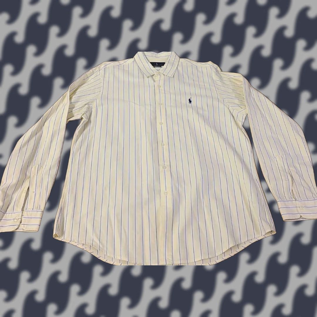 Polo Ralph Lauren Polo Ralph Lauren Shirt Adult XL Multicolor Striped Button-Down Collared Long Sleeve Button-Up Regular Fit Size US XL / EU 56 / 4 - 1 Thumbnail