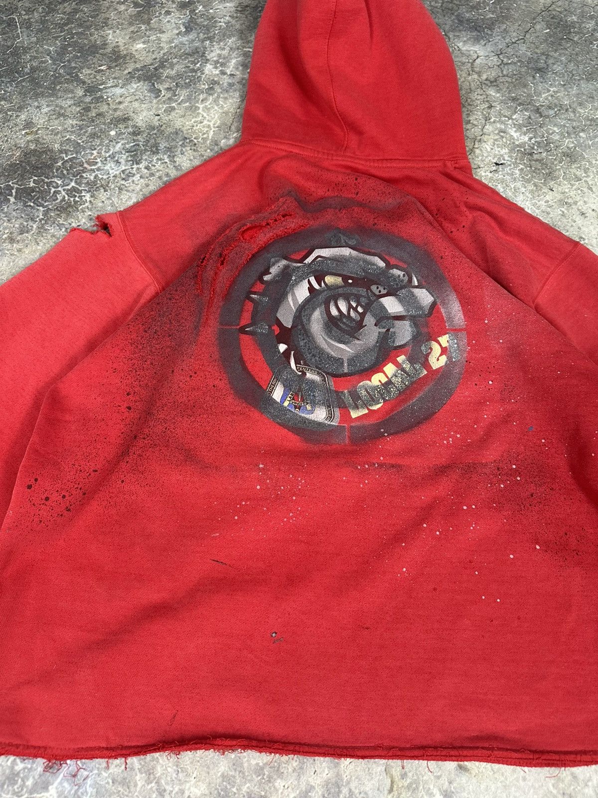Designer × Vintage Vintage Thrashed Work Hoodie Size US XL / EU 56 / 4 - 10 Thumbnail