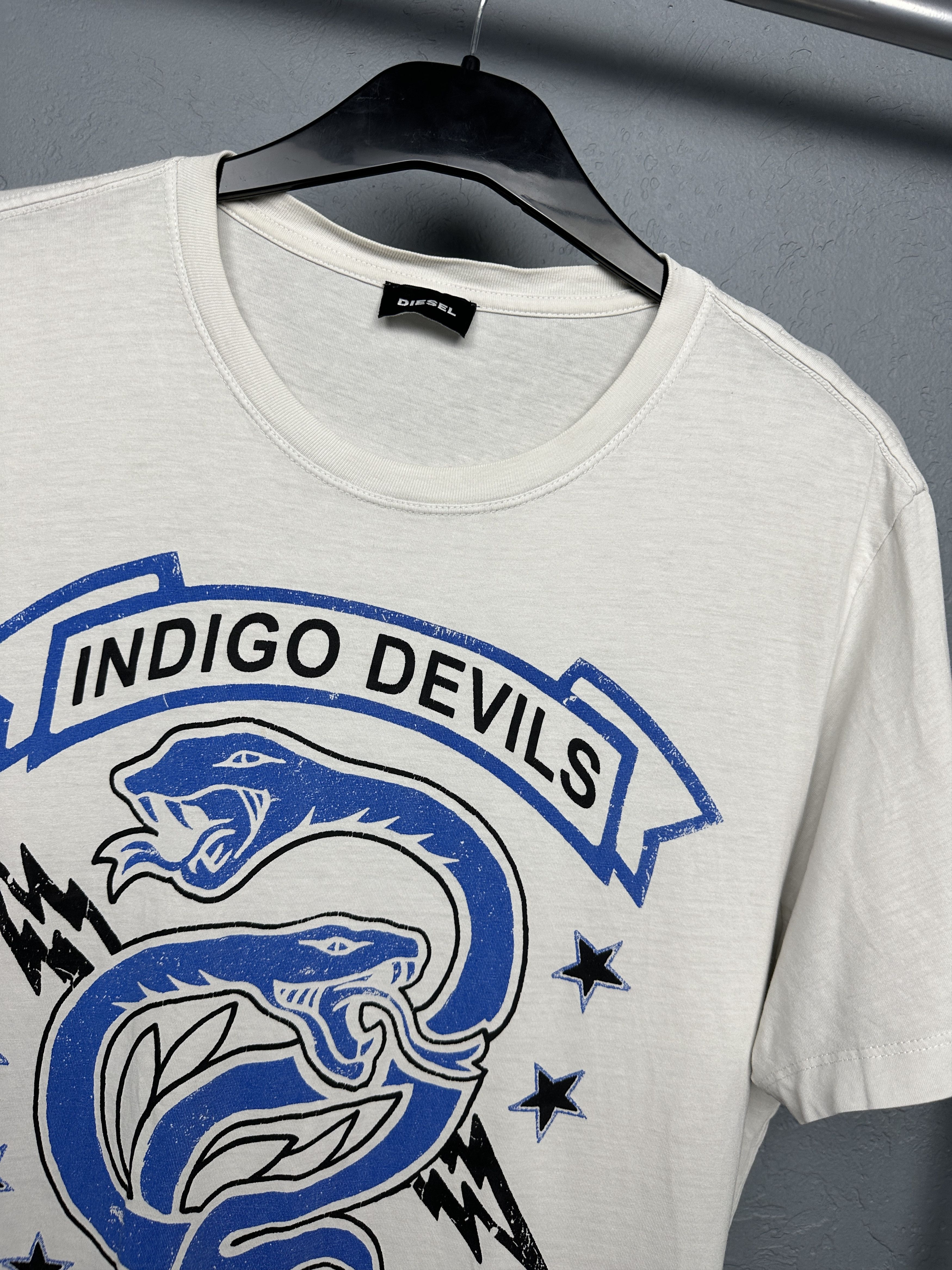 Diesel Diesel Indigo Devils Mens T-Shirt Size US L / EU 52-54 / 3 - 2 Thumbnail
