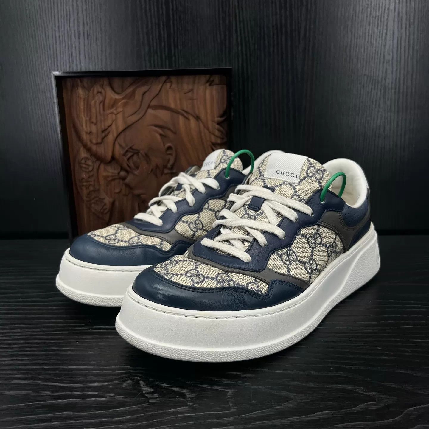 Gucci Gucci Cookie Sneaker White/Blue US7 EU41 Size US 8 / EU 41 - 1 Thumbnail