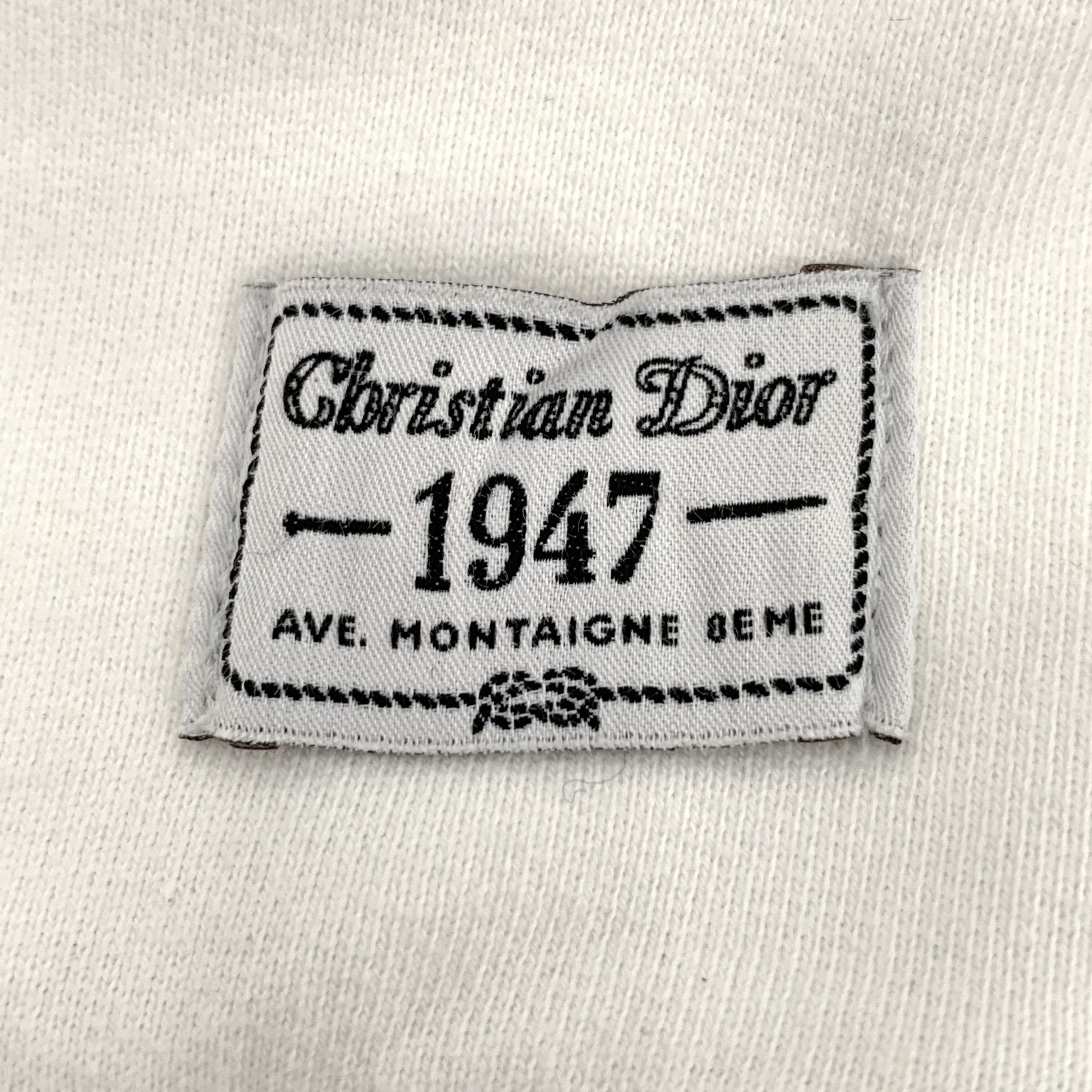 Dior Dior White Embroidered Cotton Hoodie Sweatshirt (Size XXL) Size US XXL / EU 58 / 5 - 5 Thumbnail