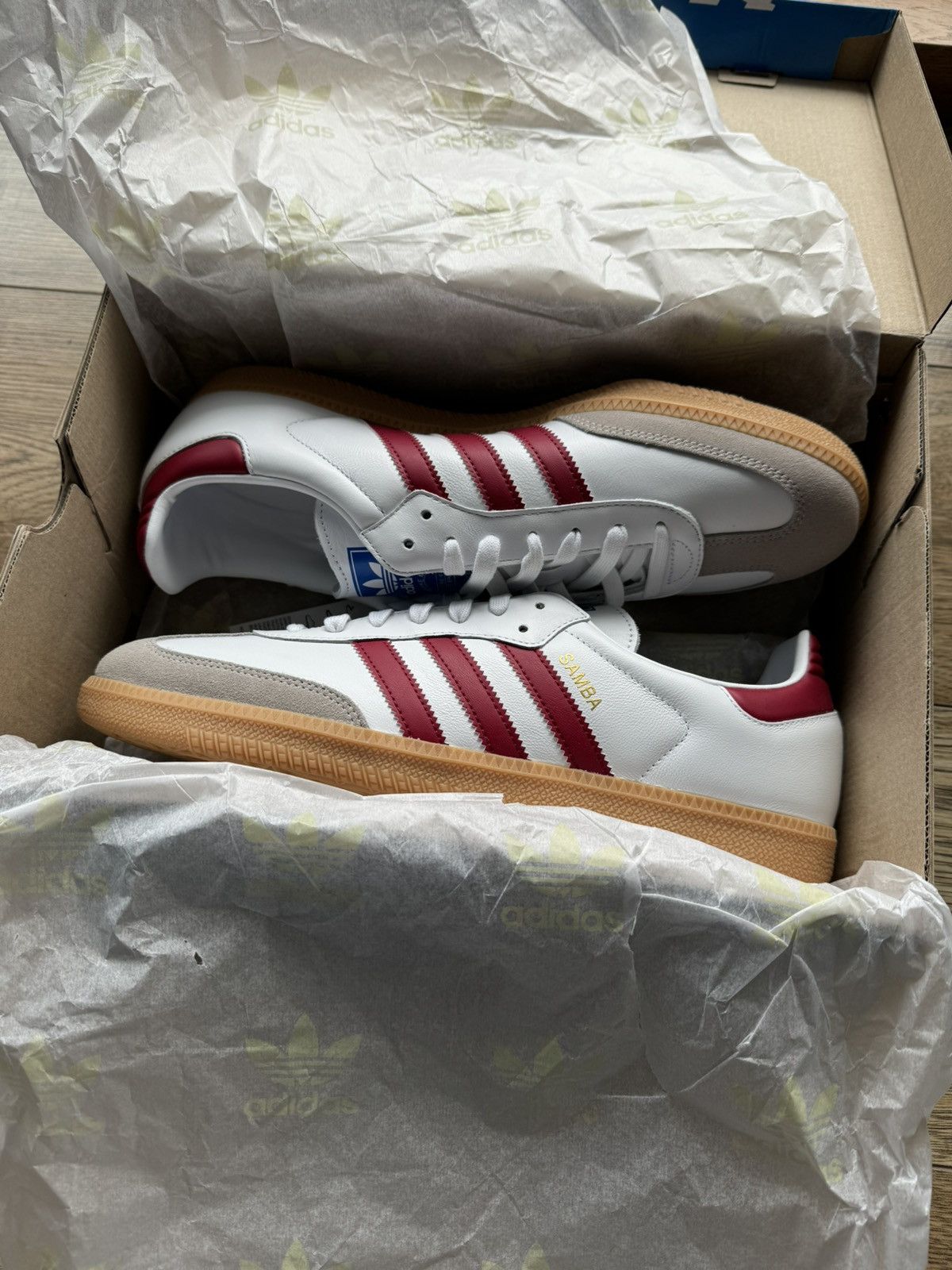 Adidas adidas Samba OG White Burgundy Gum 46 EU (IF3813) | Grailed