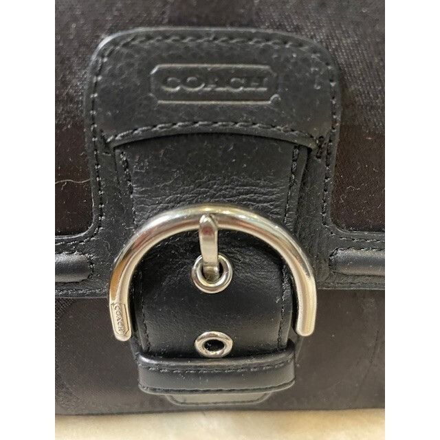 Coach Authentic Coach Leather Trim Black Campbell signature satche Size ONE SIZE - 5 Thumbnail