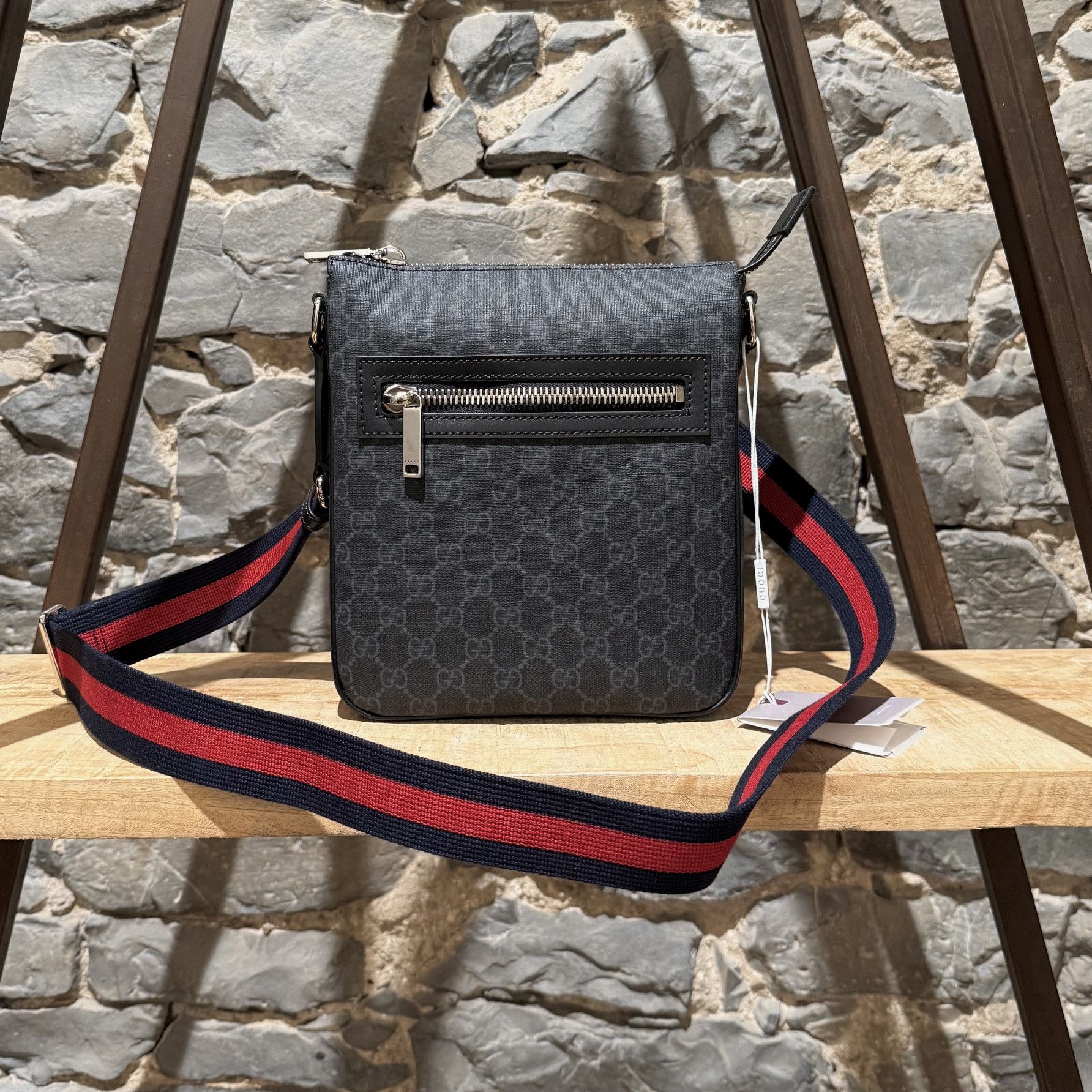 Gucci Gucci Black GG Supreme Small Crossbody Messenger Bag Size ONE SIZE - 2 Thumbnail