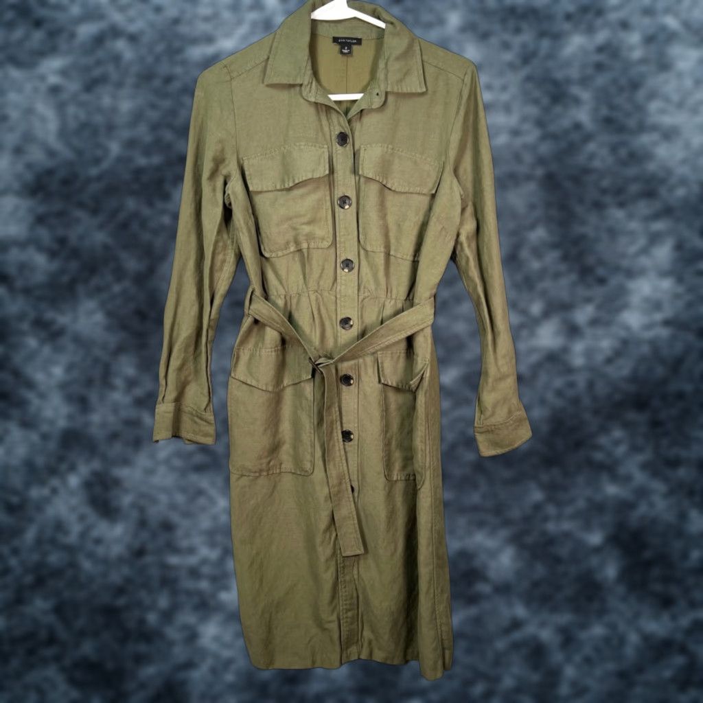 Ann Taylor Ann Taylor Shift Midi Dress Womens 6 Tall Dark Green | Grailed
