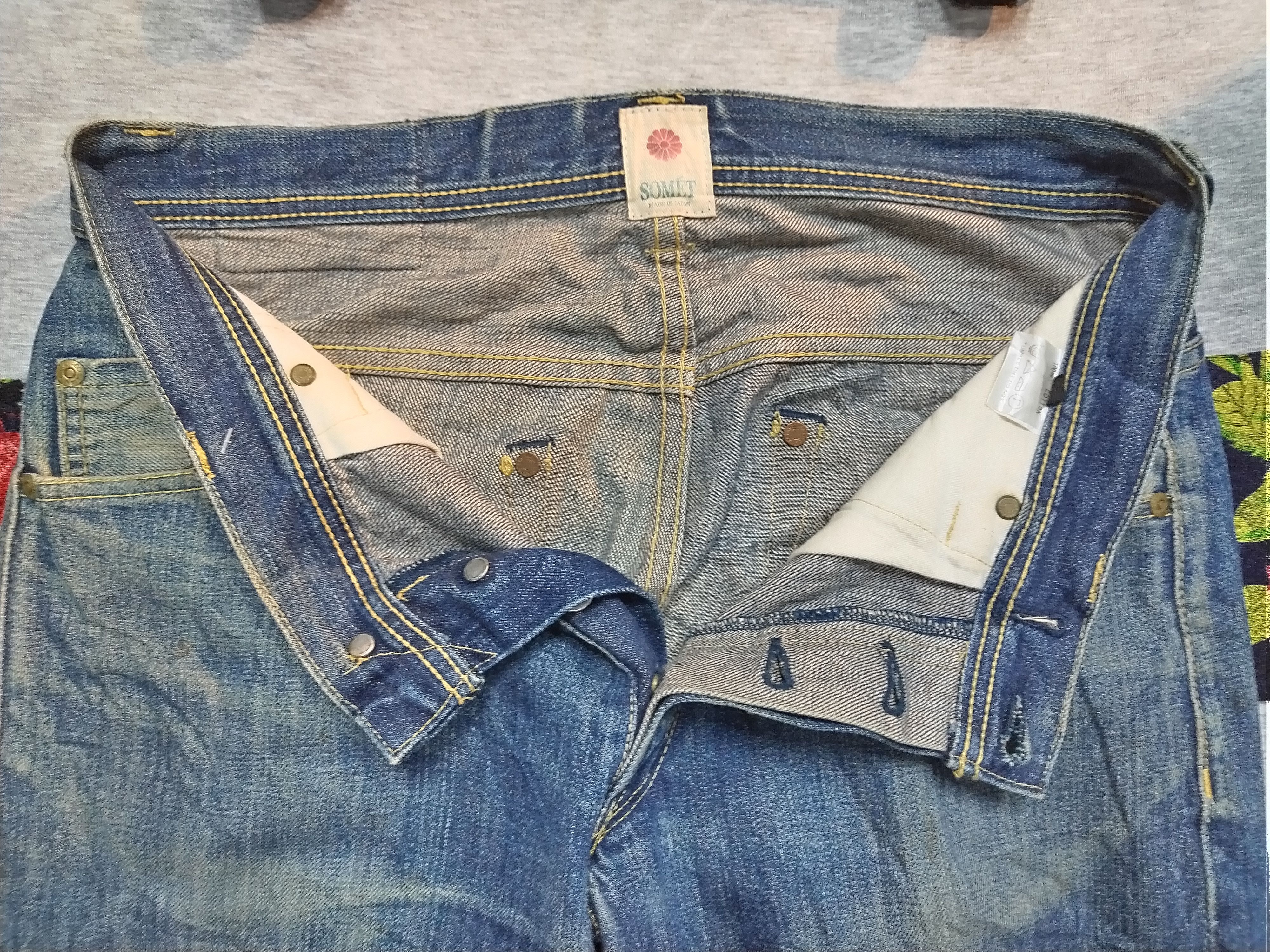 Japanese Brand Vtg selvedge somet straight jeans nice design & character Size US 32 / EU 48 - 8 Thumbnail
