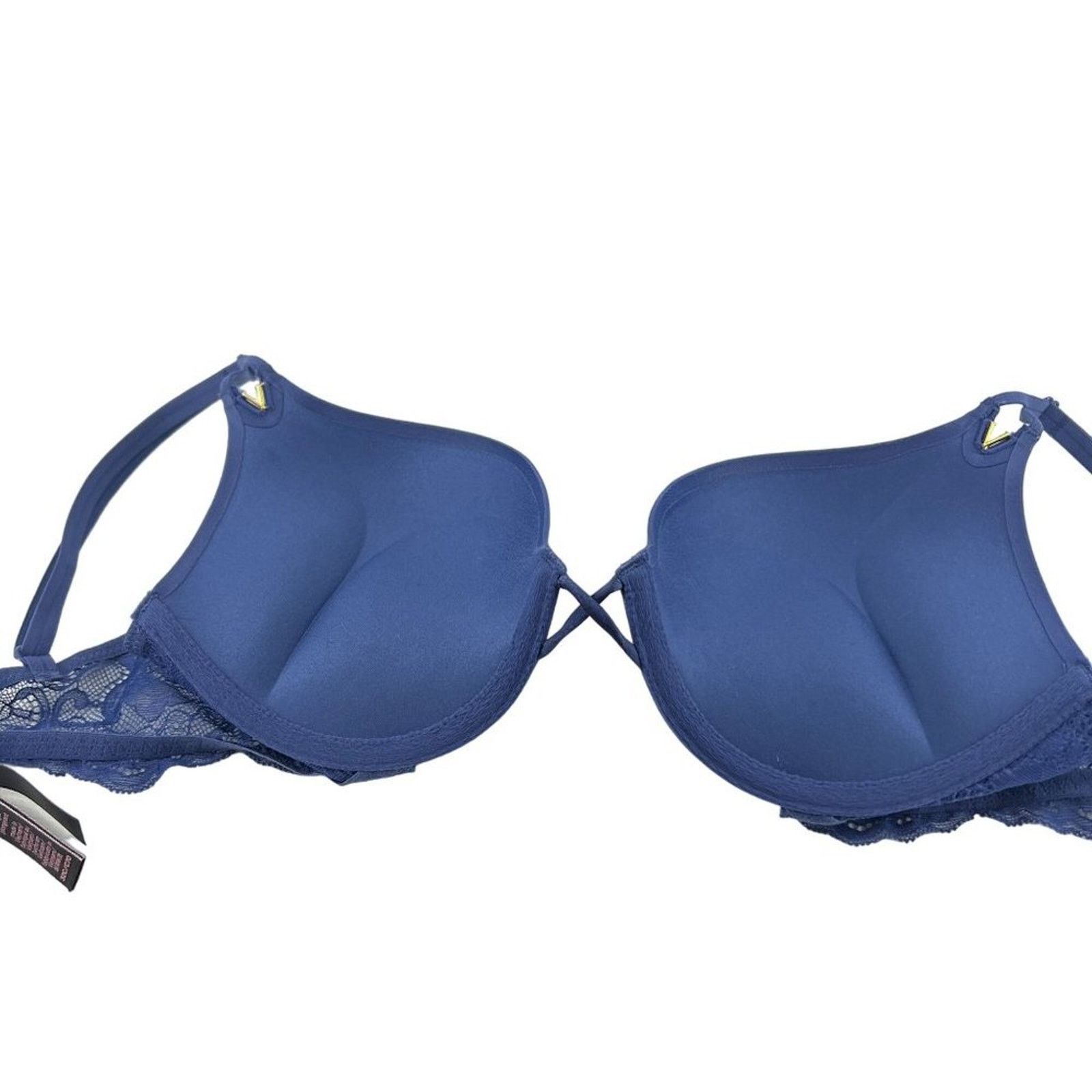 Victoria's Secret Victoria's Secret Bombshell Plunge Blue Lace Detail 32C Size ONE SIZE - 7 Thumbnail